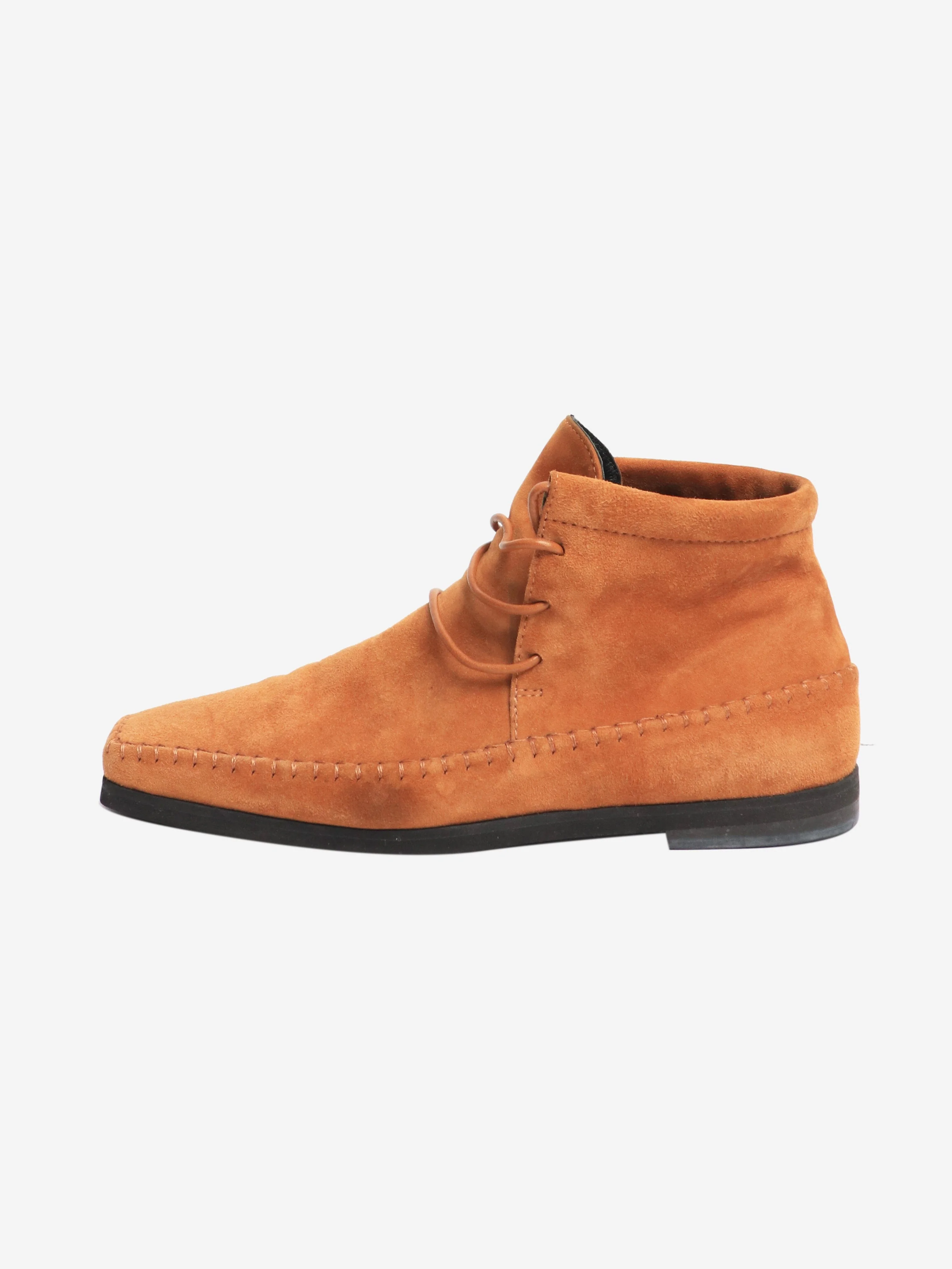 Tan suede ankle boots - size EU 38
