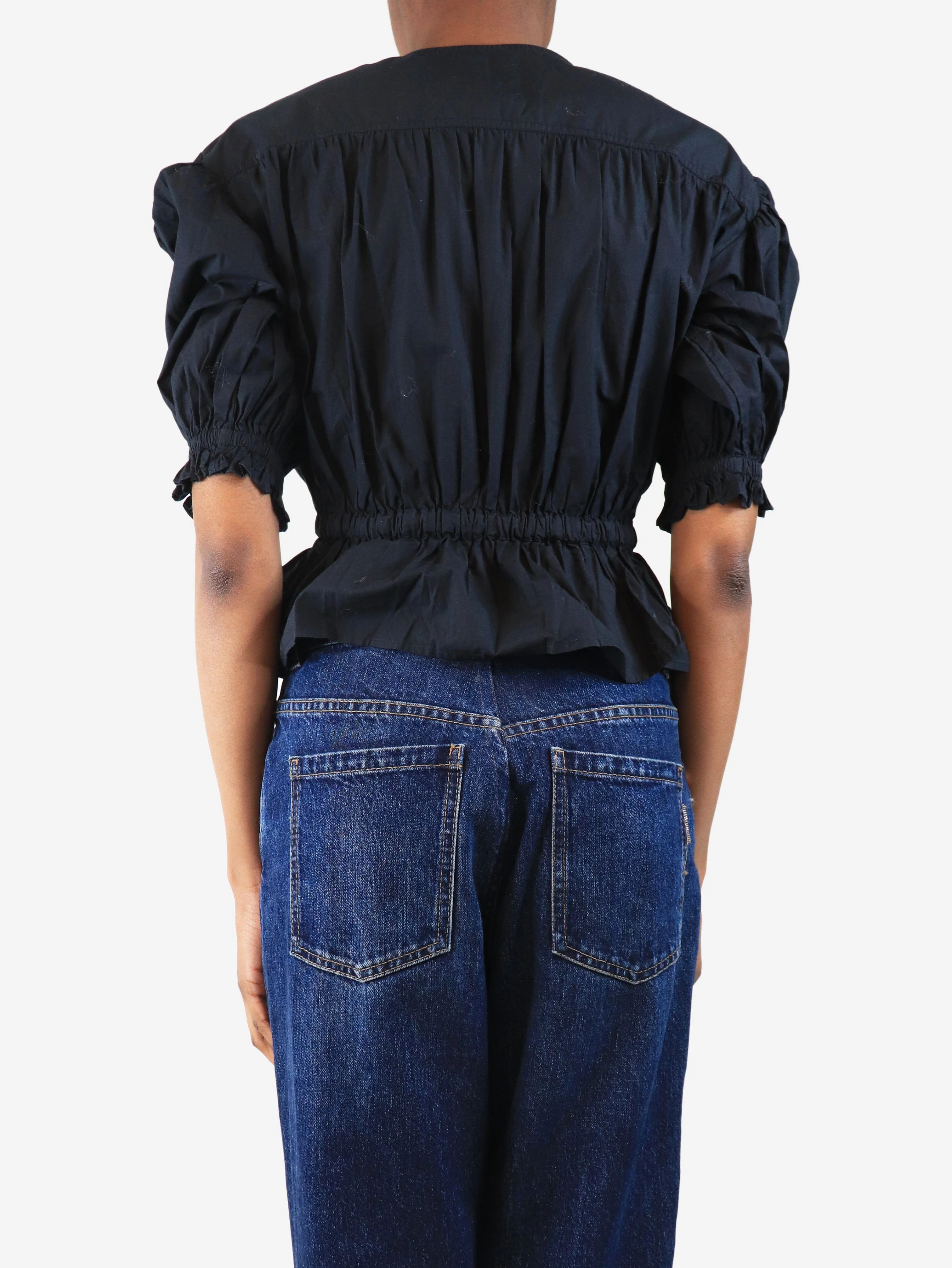 Black cropped top - size UK 6 - Image 2