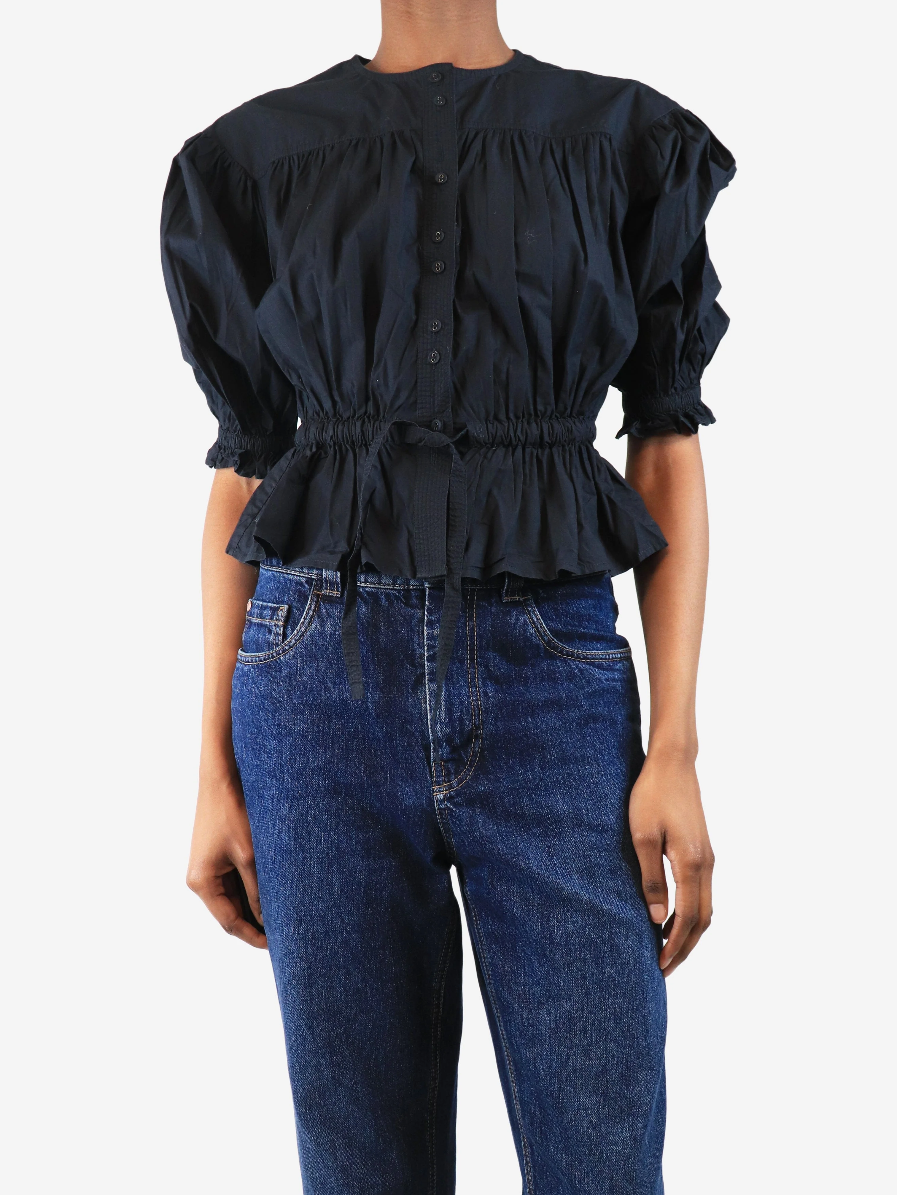 Black cropped top - size UK 6 - Image 3