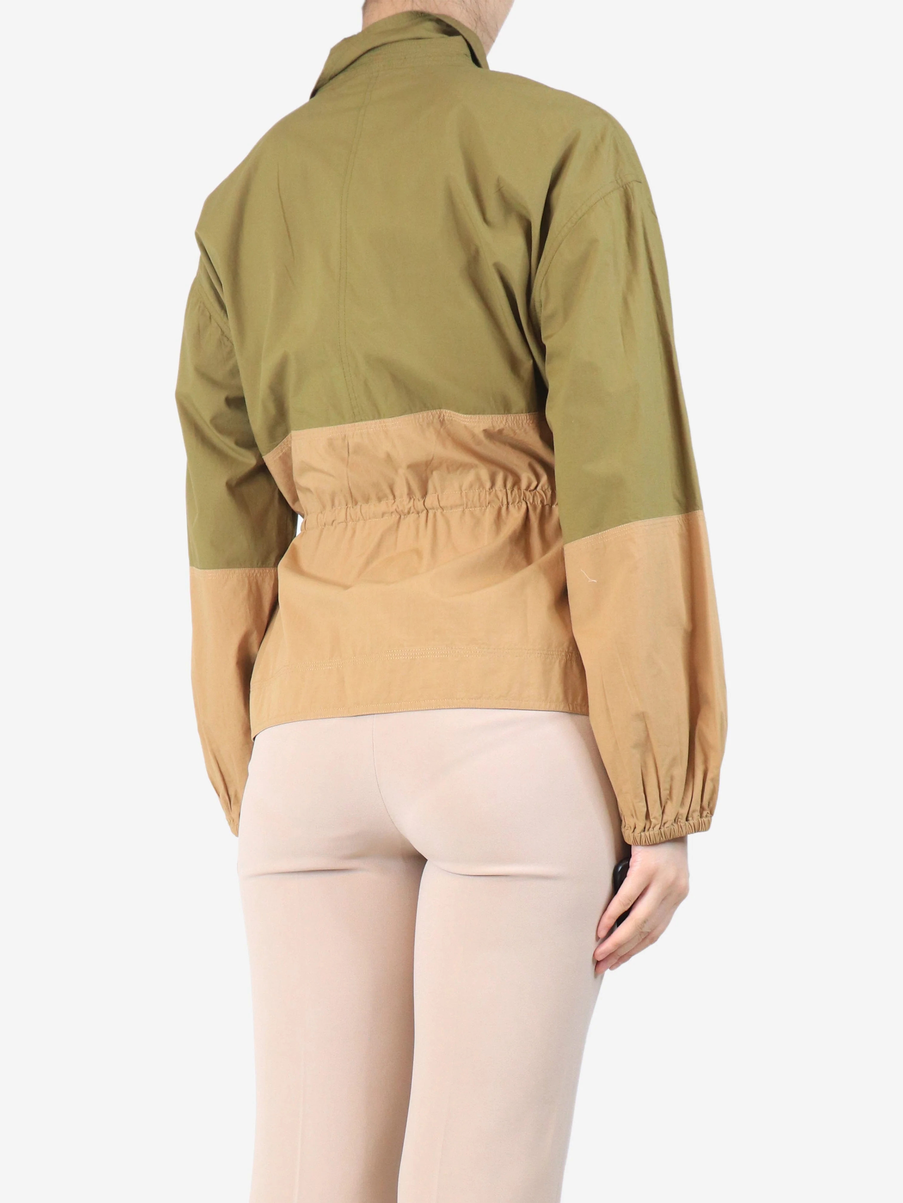Green and camel Arlo utility jacket - size M - Image 2