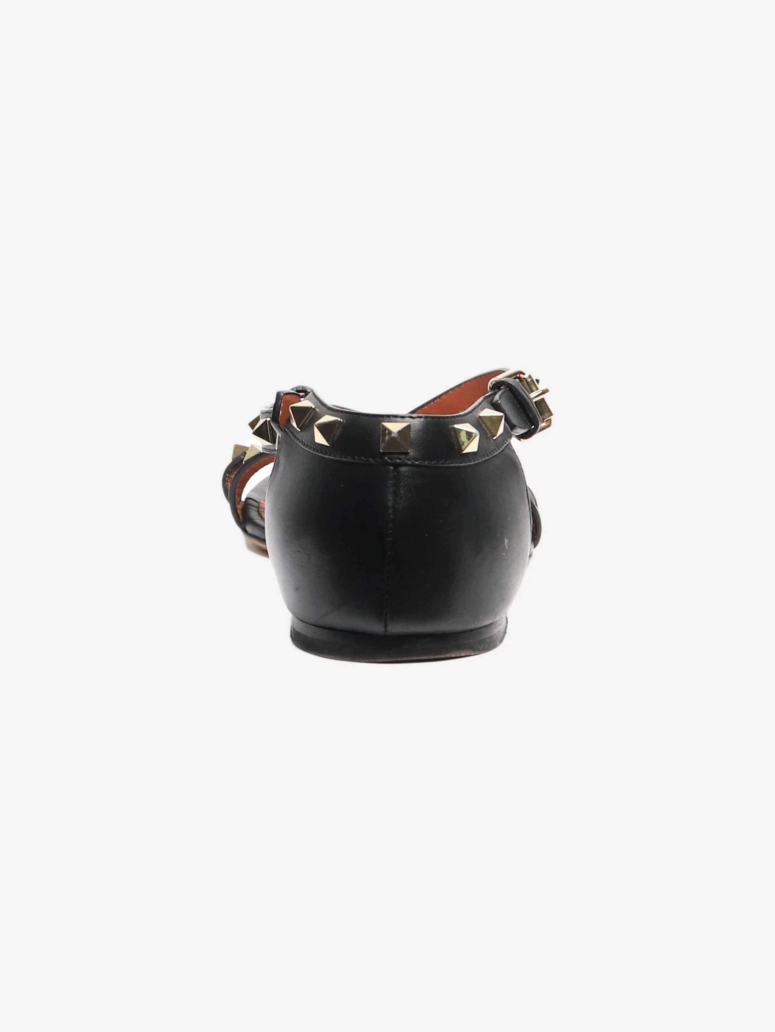 Black Rockstud leather flat sandals - size EU 41 - Image 3
