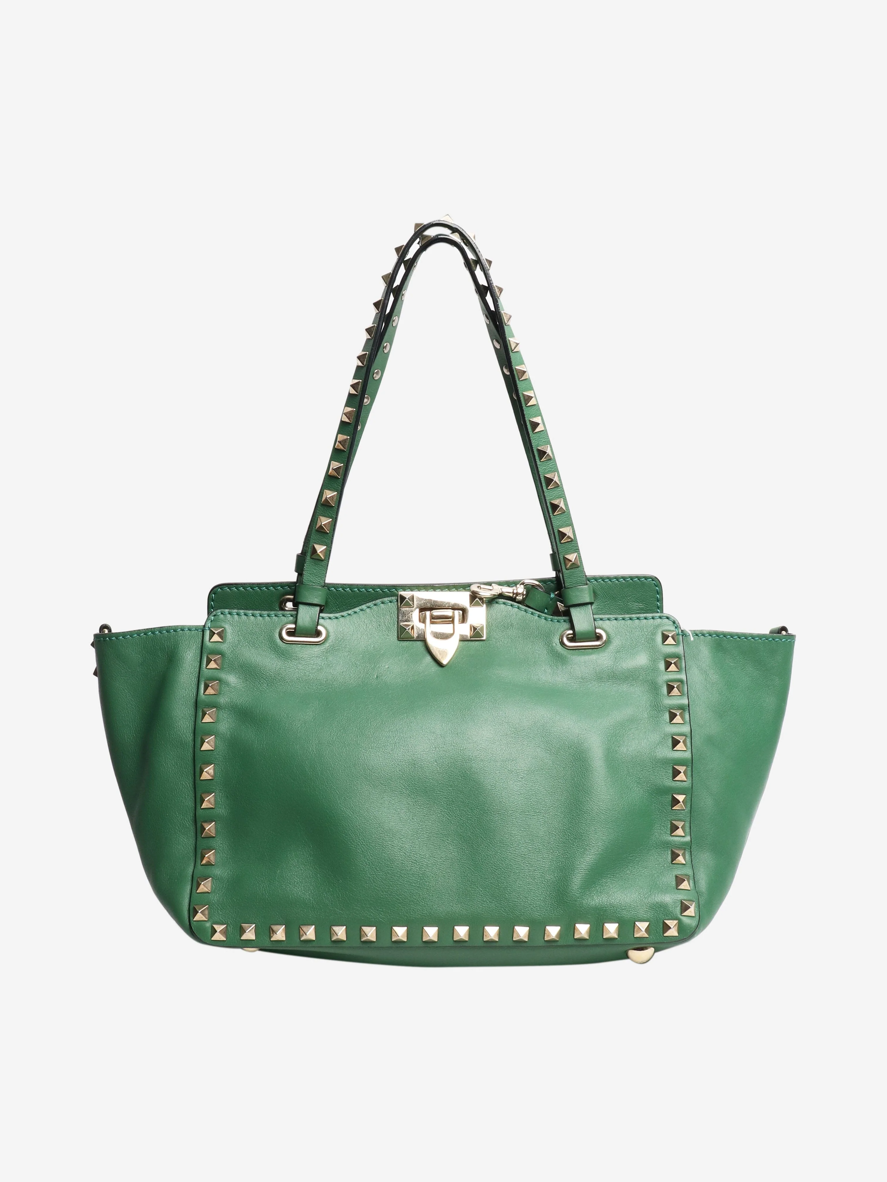 Green Rockstud tote bag