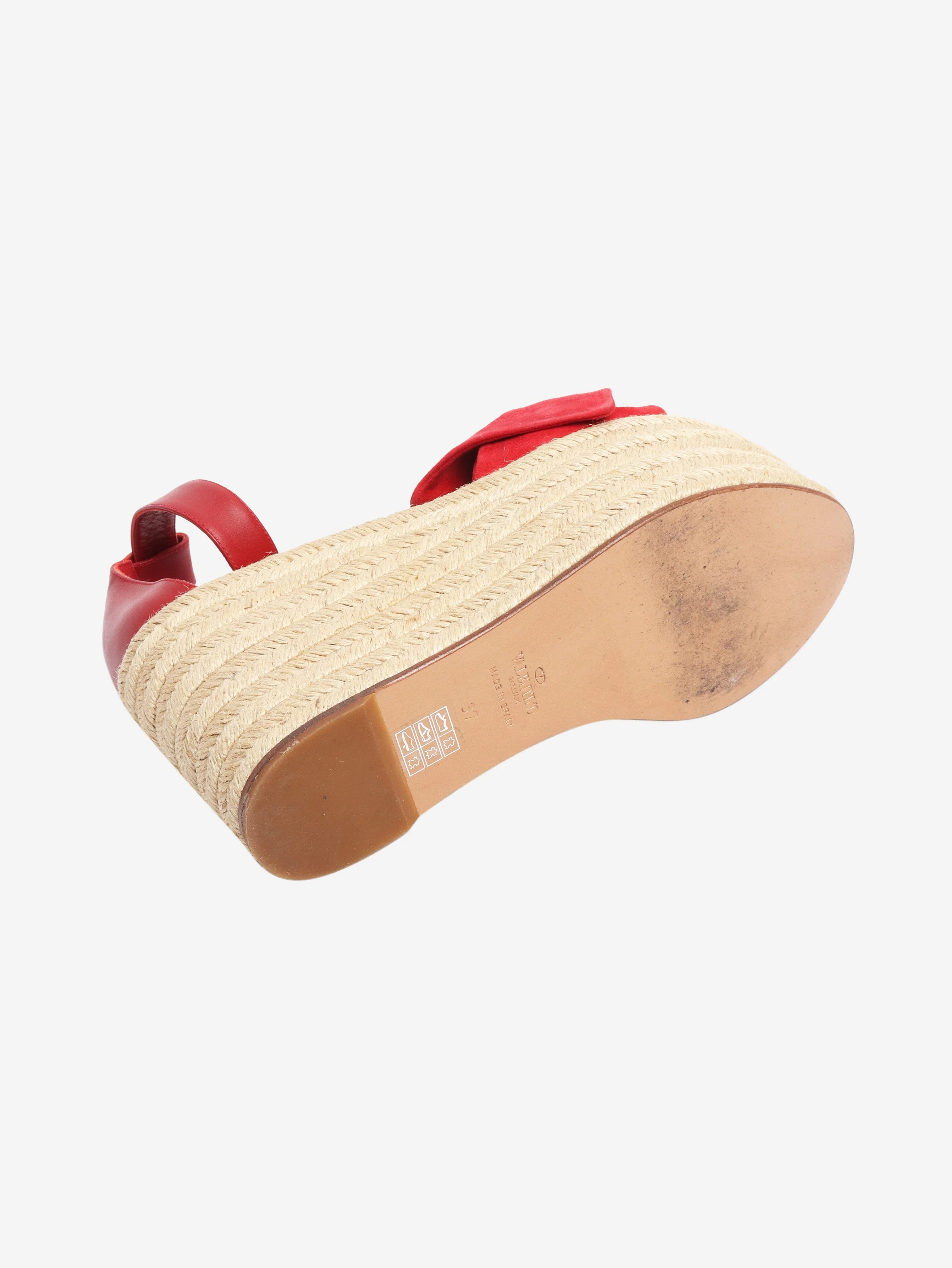 Red bow wedge-espadrilles - size EU 37 - Image 5