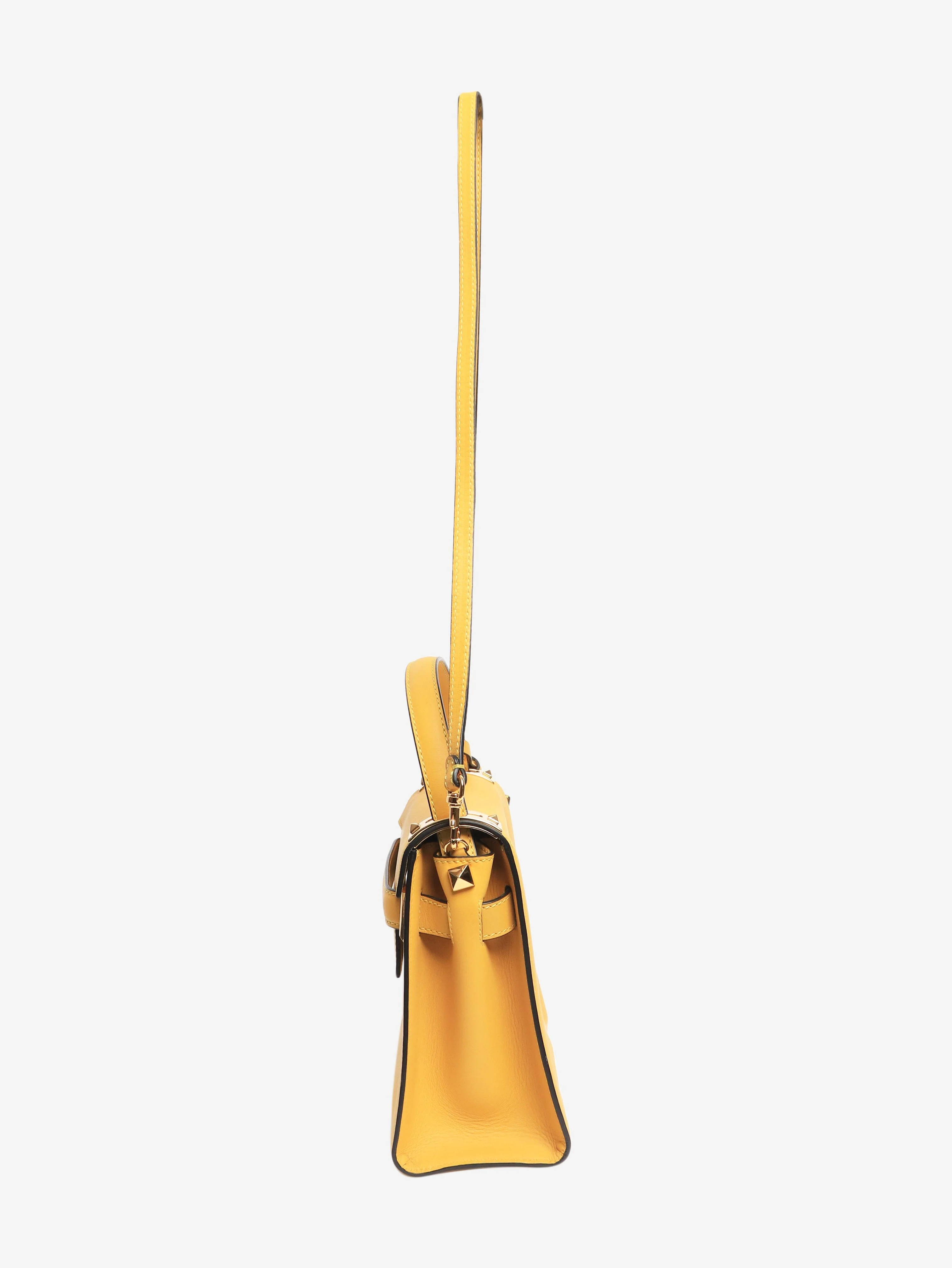Yellow My Rockstud leather shoulder bag - Image 2