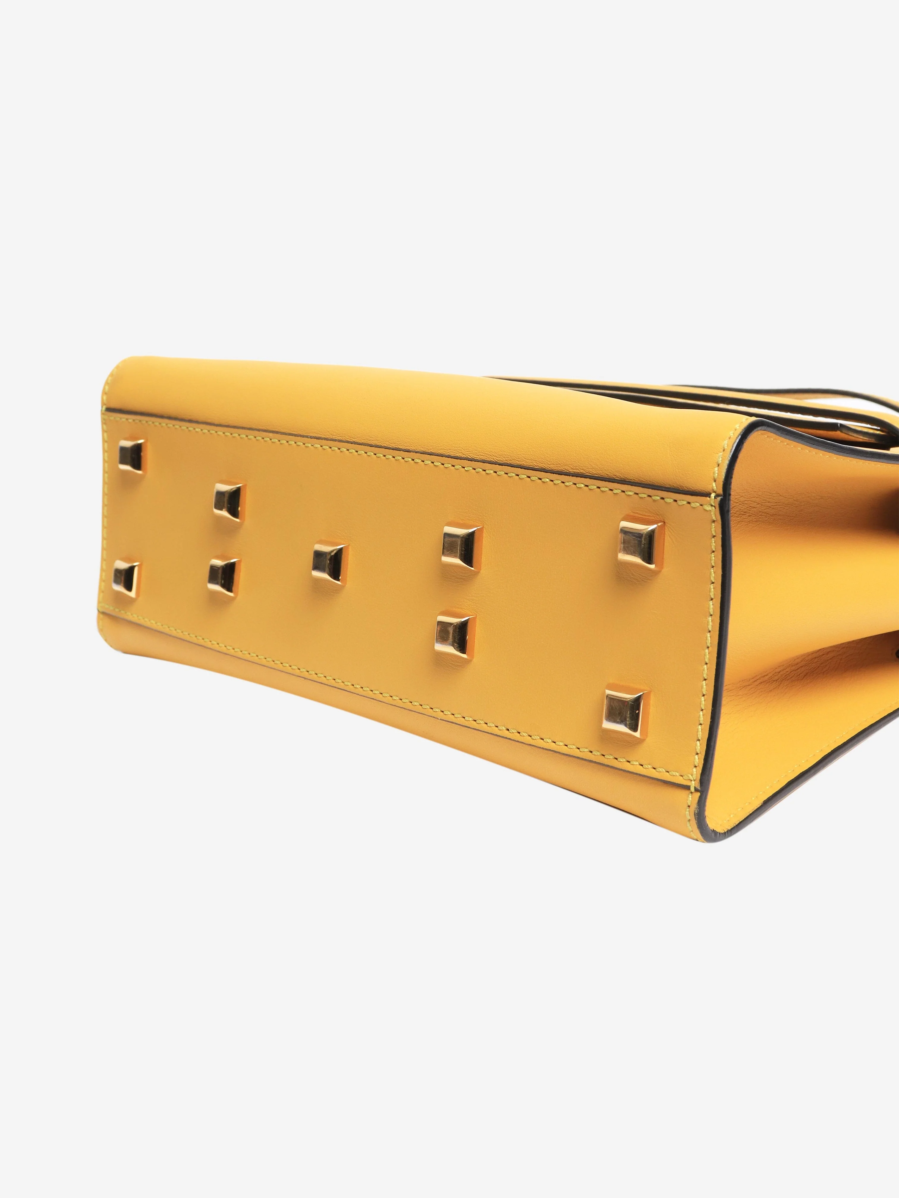 Yellow My Rockstud leather shoulder bag - Image 5