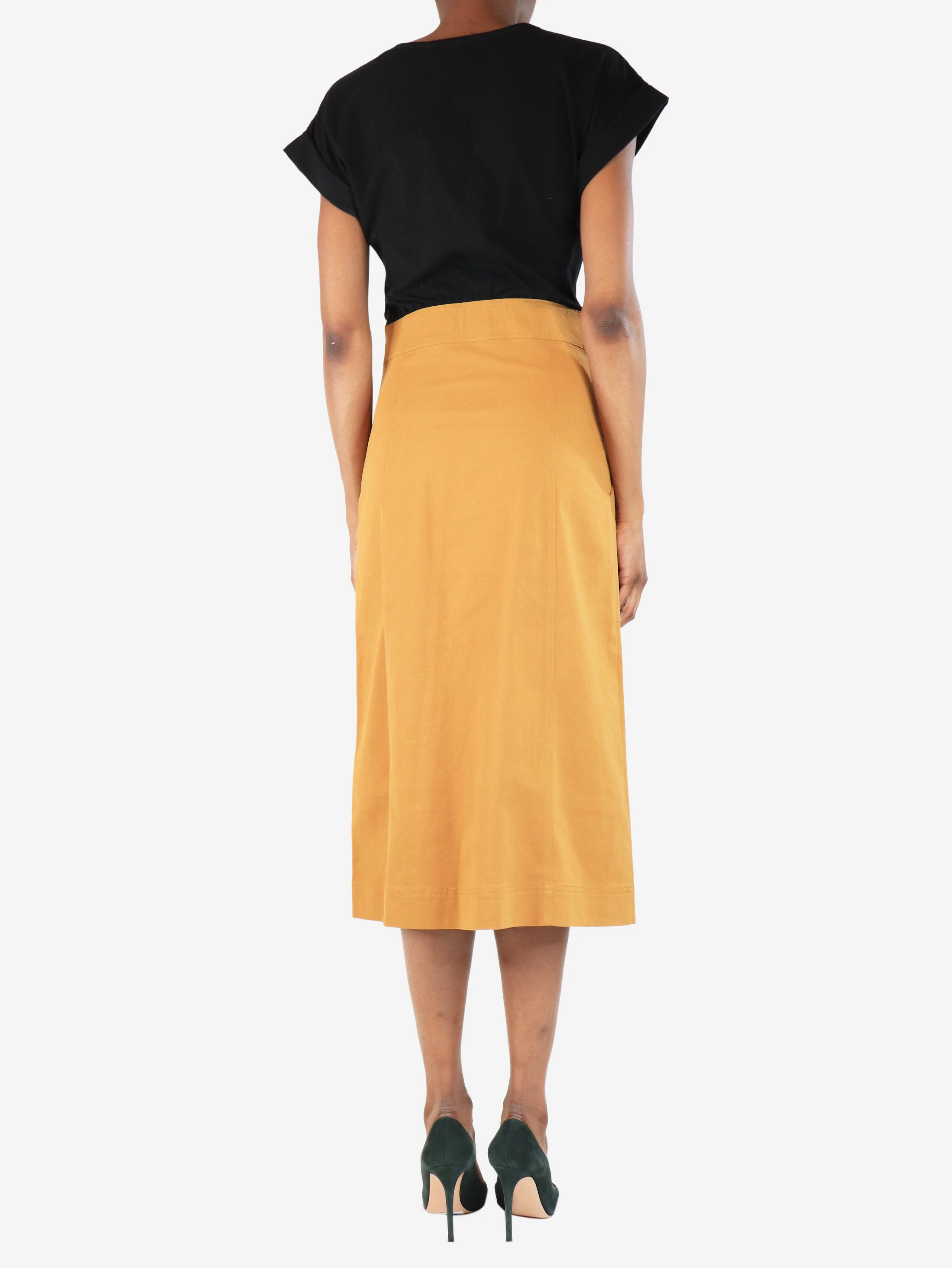 Black and brown Larsen midi dress - size XS - Image 2