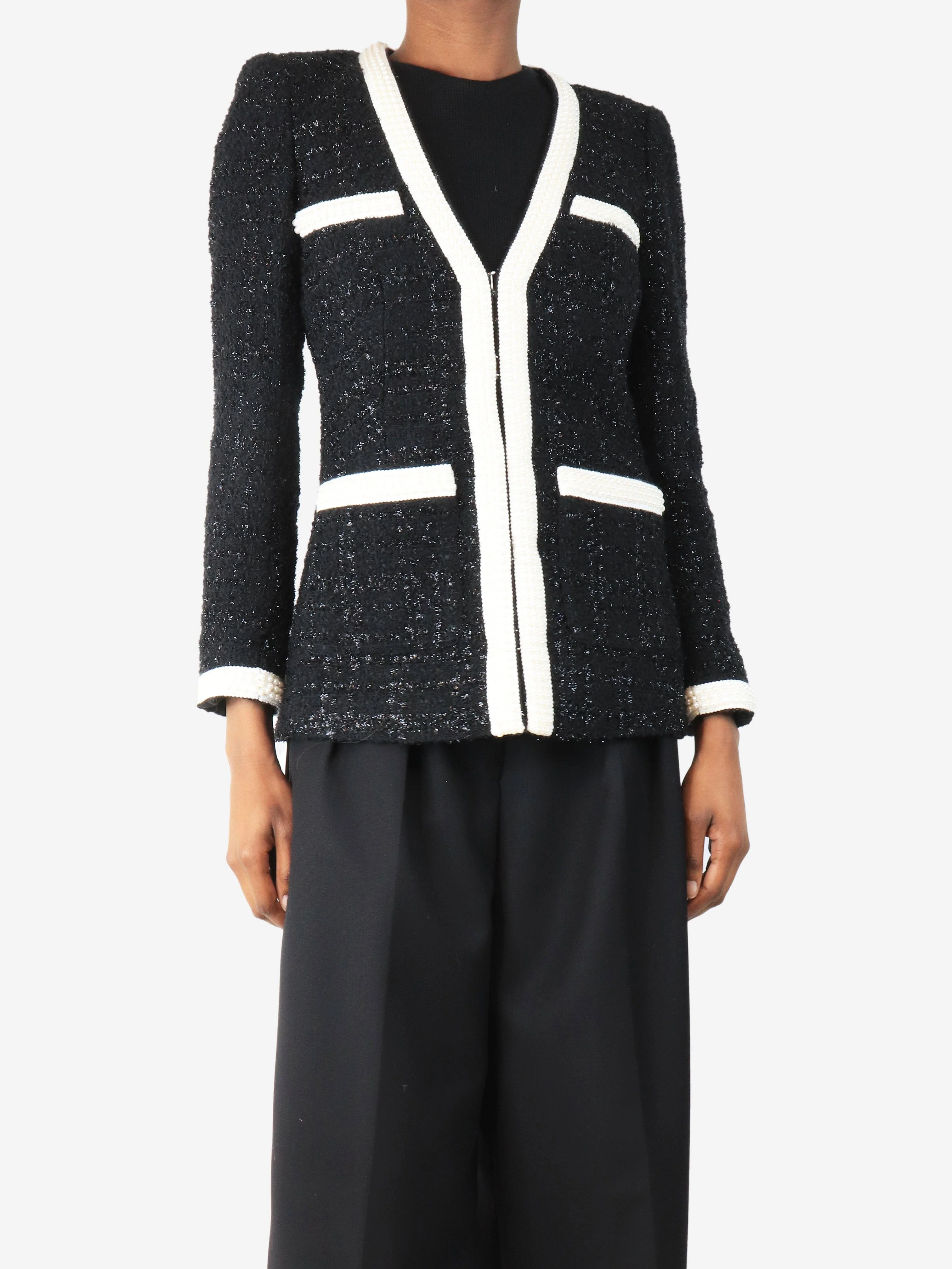 Black boucle jacket - size XS - Image 3