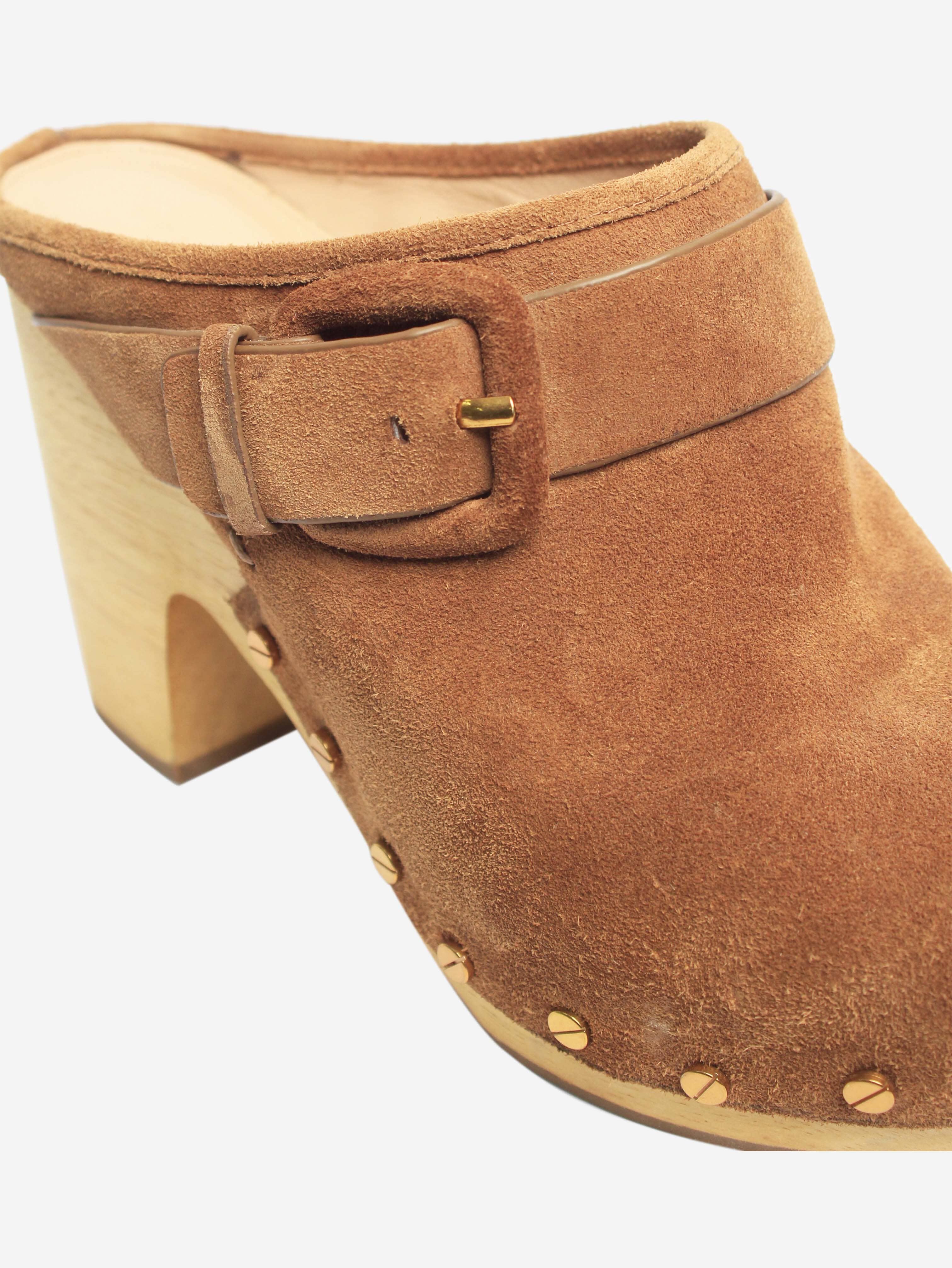 Tan Dacey suede clogs - size EU 39.5 - Image 5