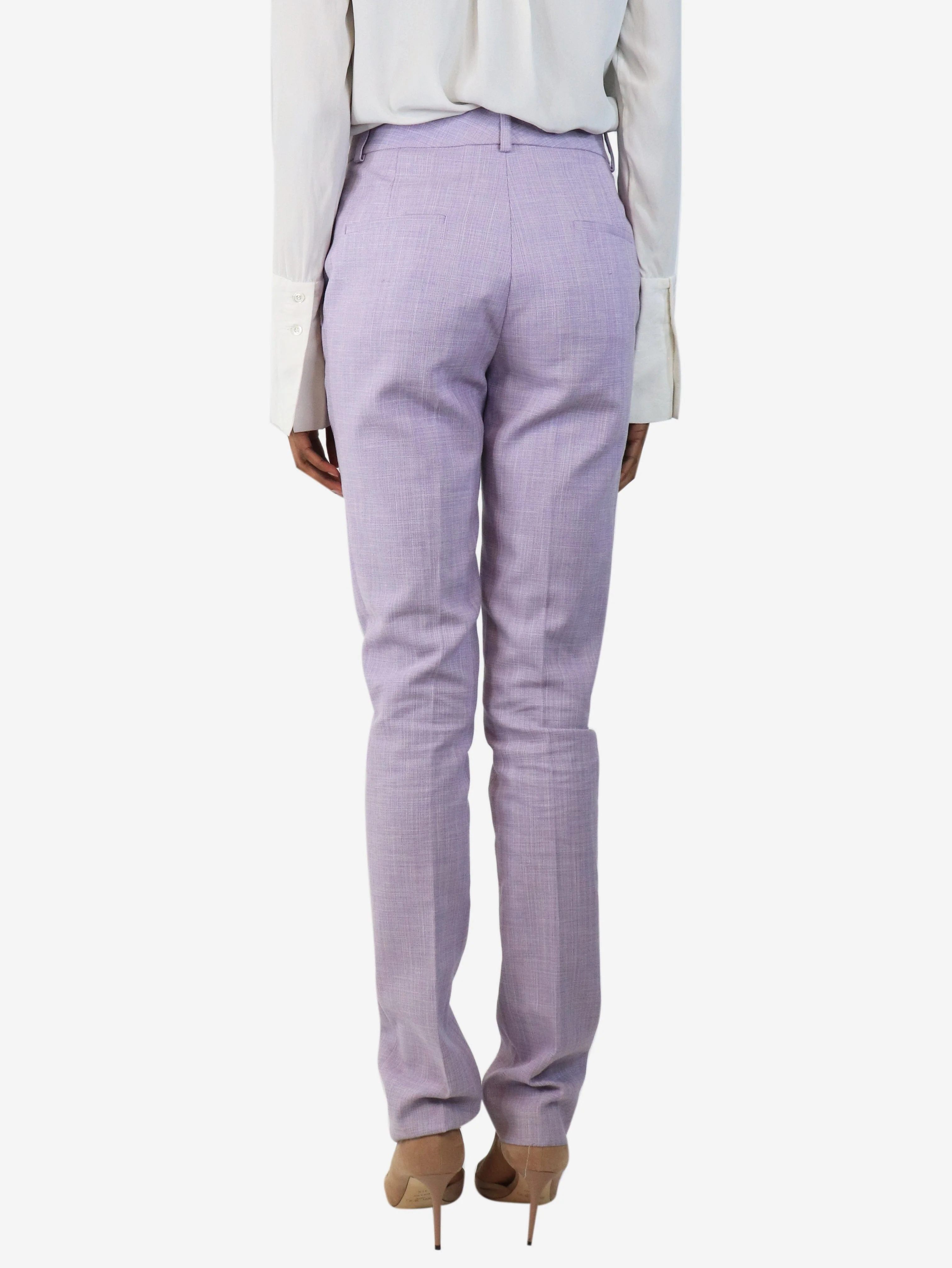 Purple tailored trousers - size UK 8 - Image 3