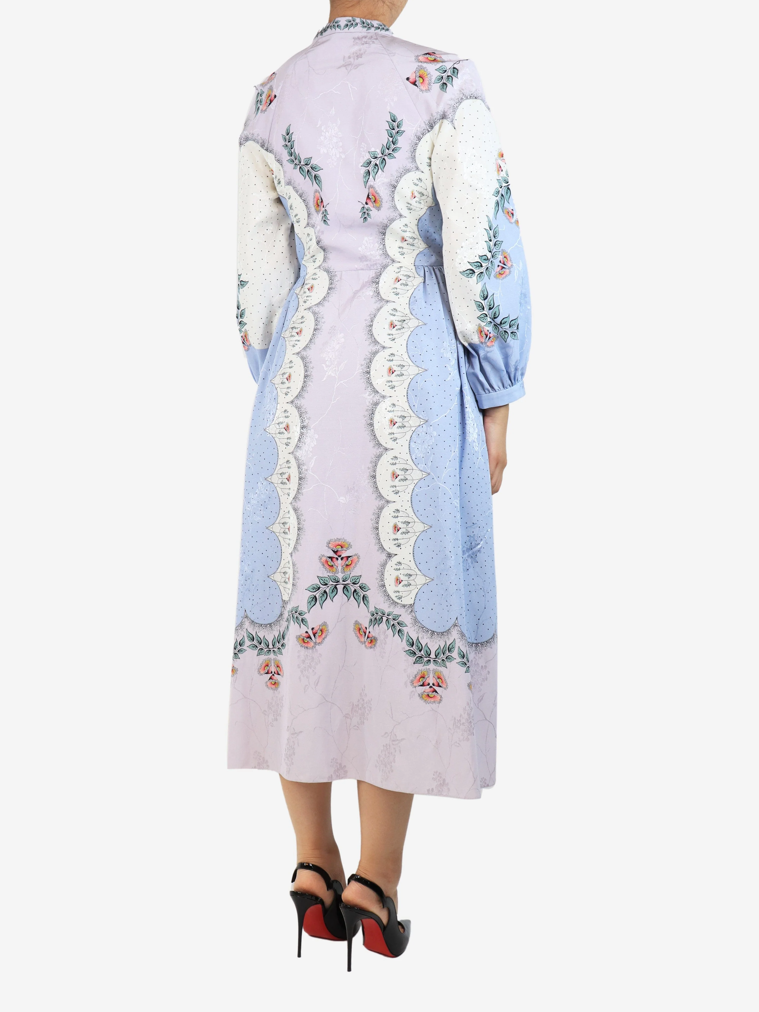 Multicolour floral maxi dress - size UK 8 - Image 2