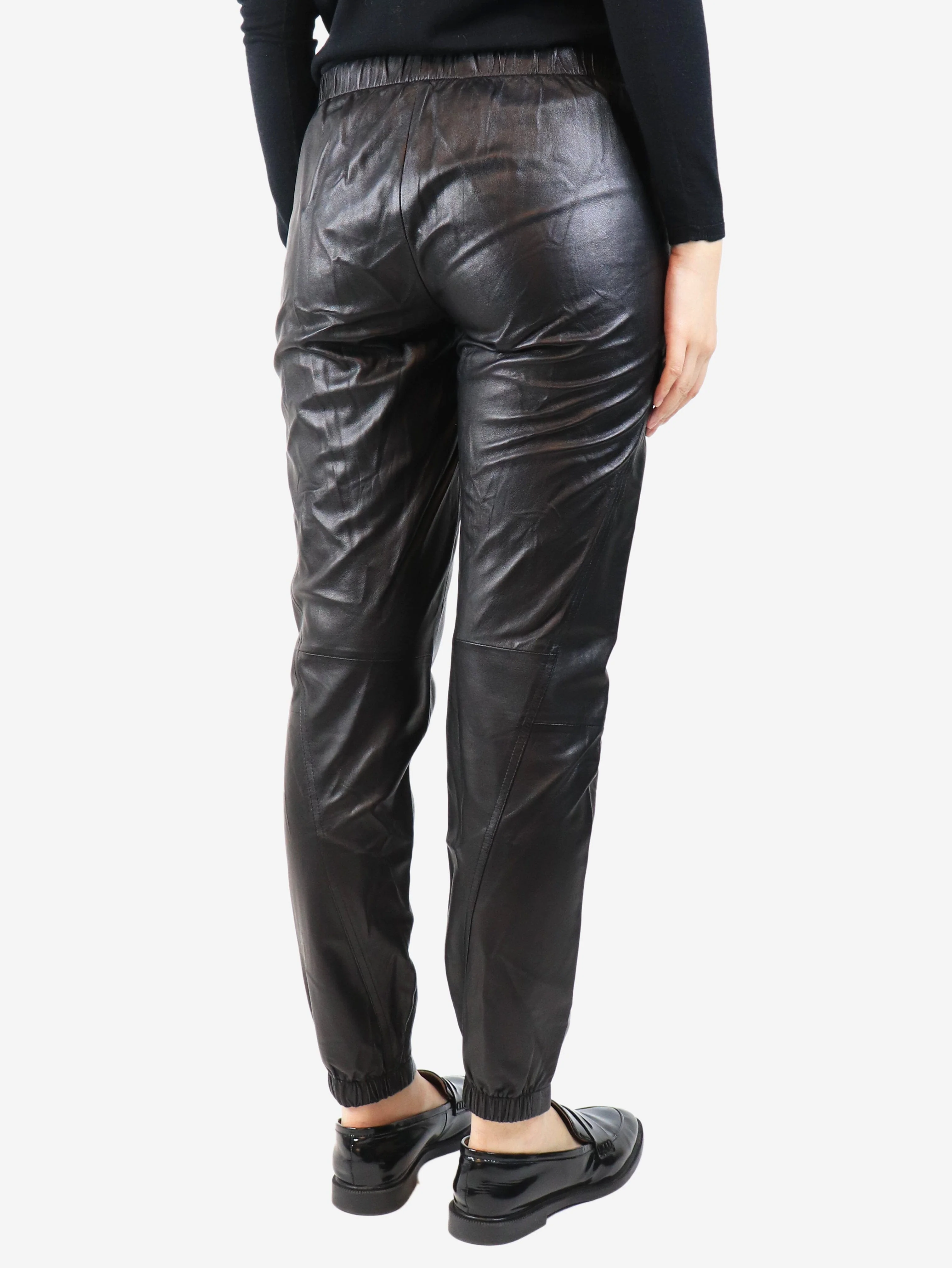 Black leather trousers - size S - Image 3