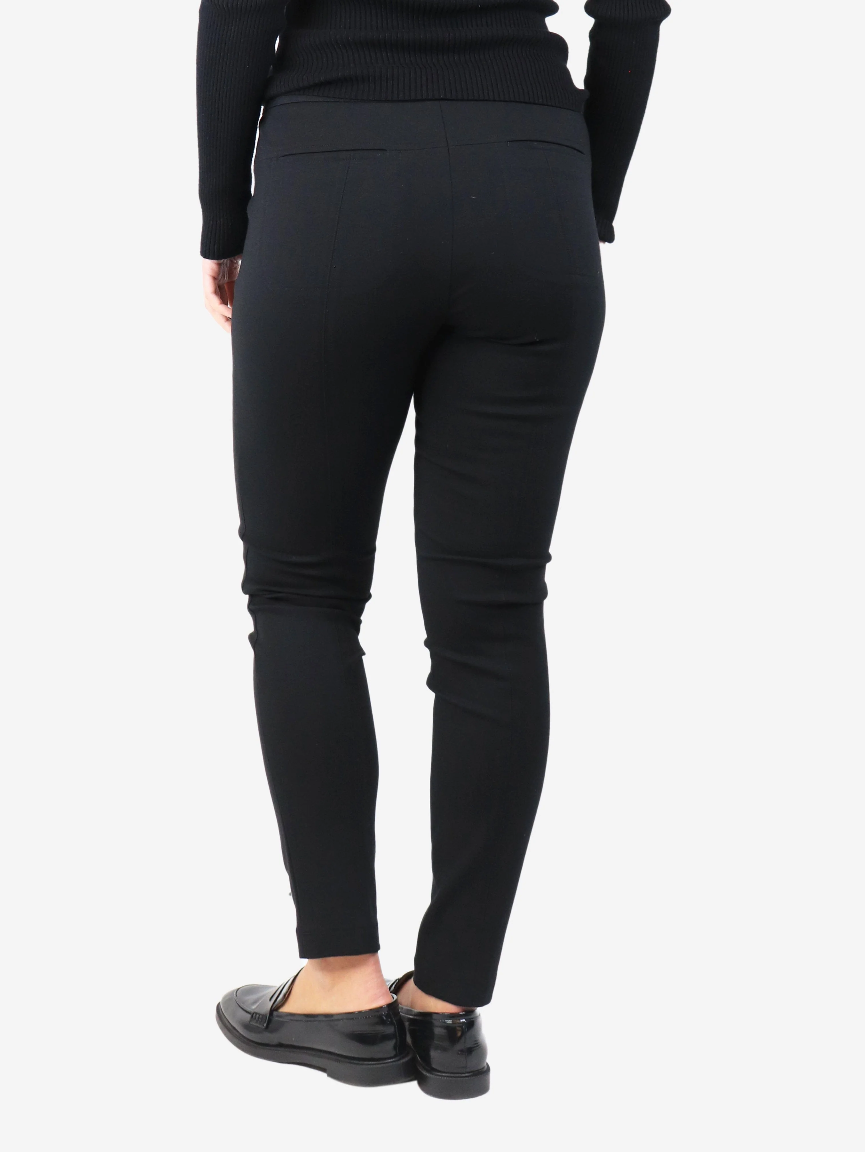 Black slim-leg trousers - size UK 14 - Image 3