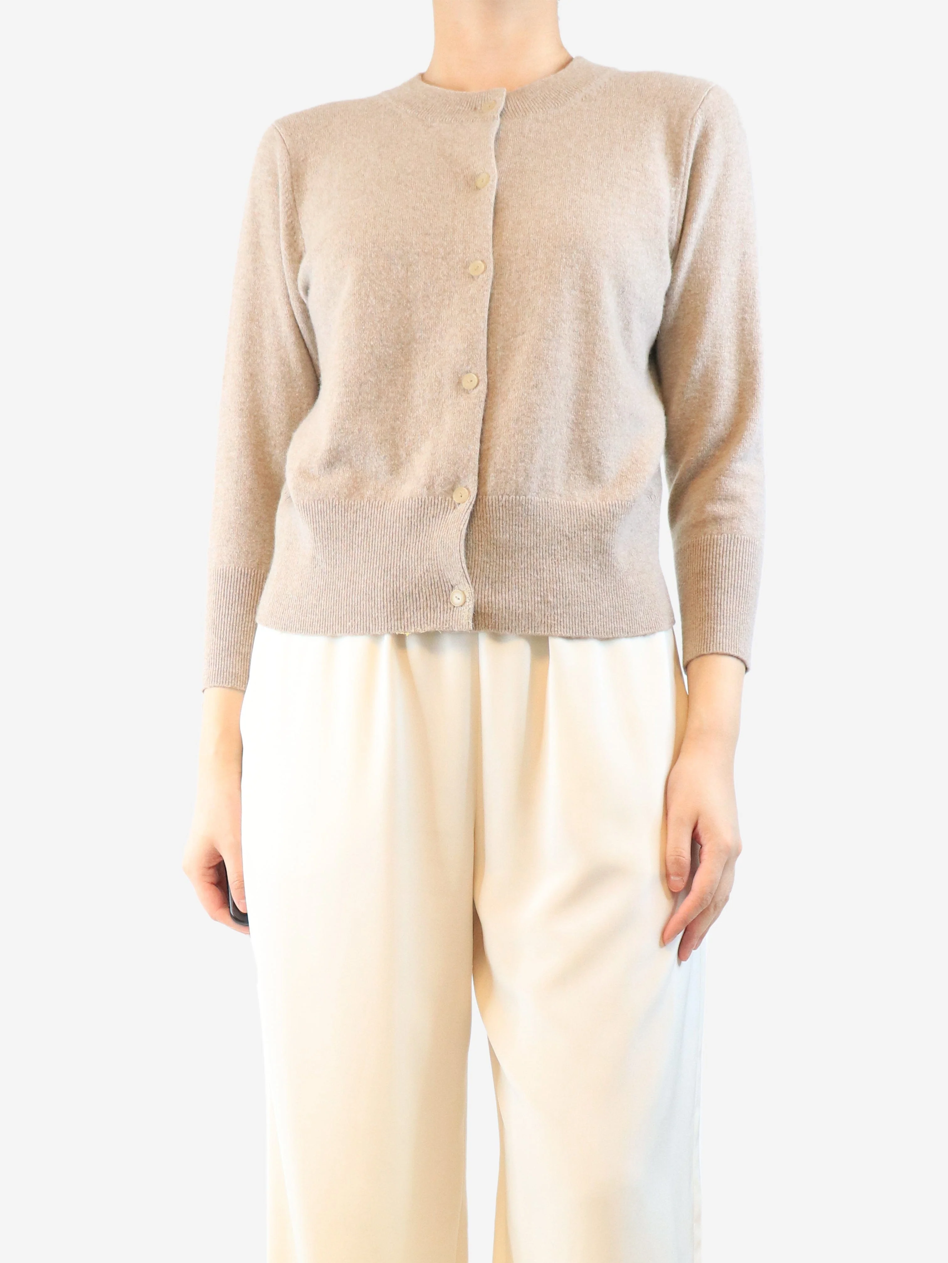 Neutral cropped cardigan - size M