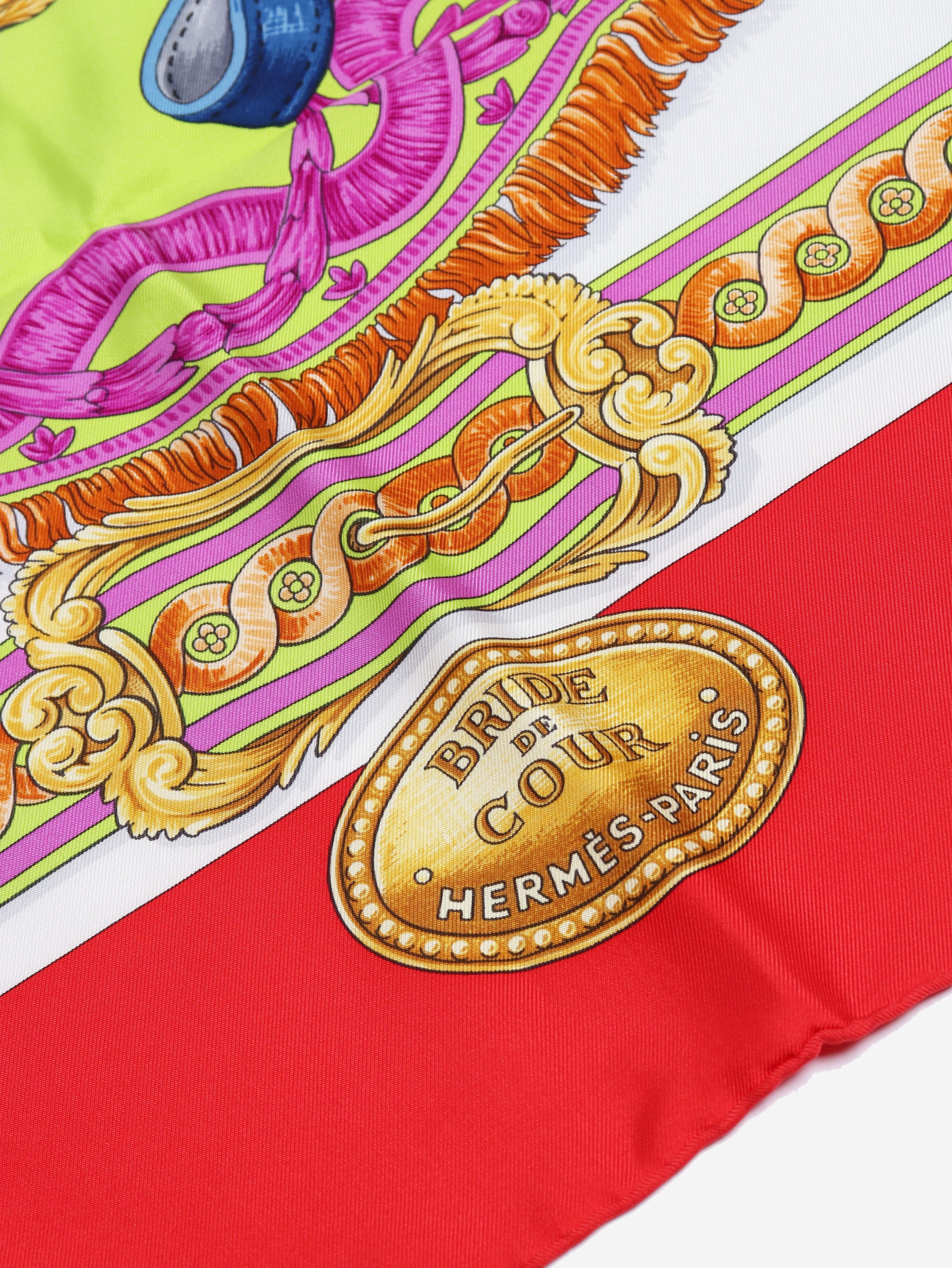 Vintage Bride de Cour silk scarf - Image 2