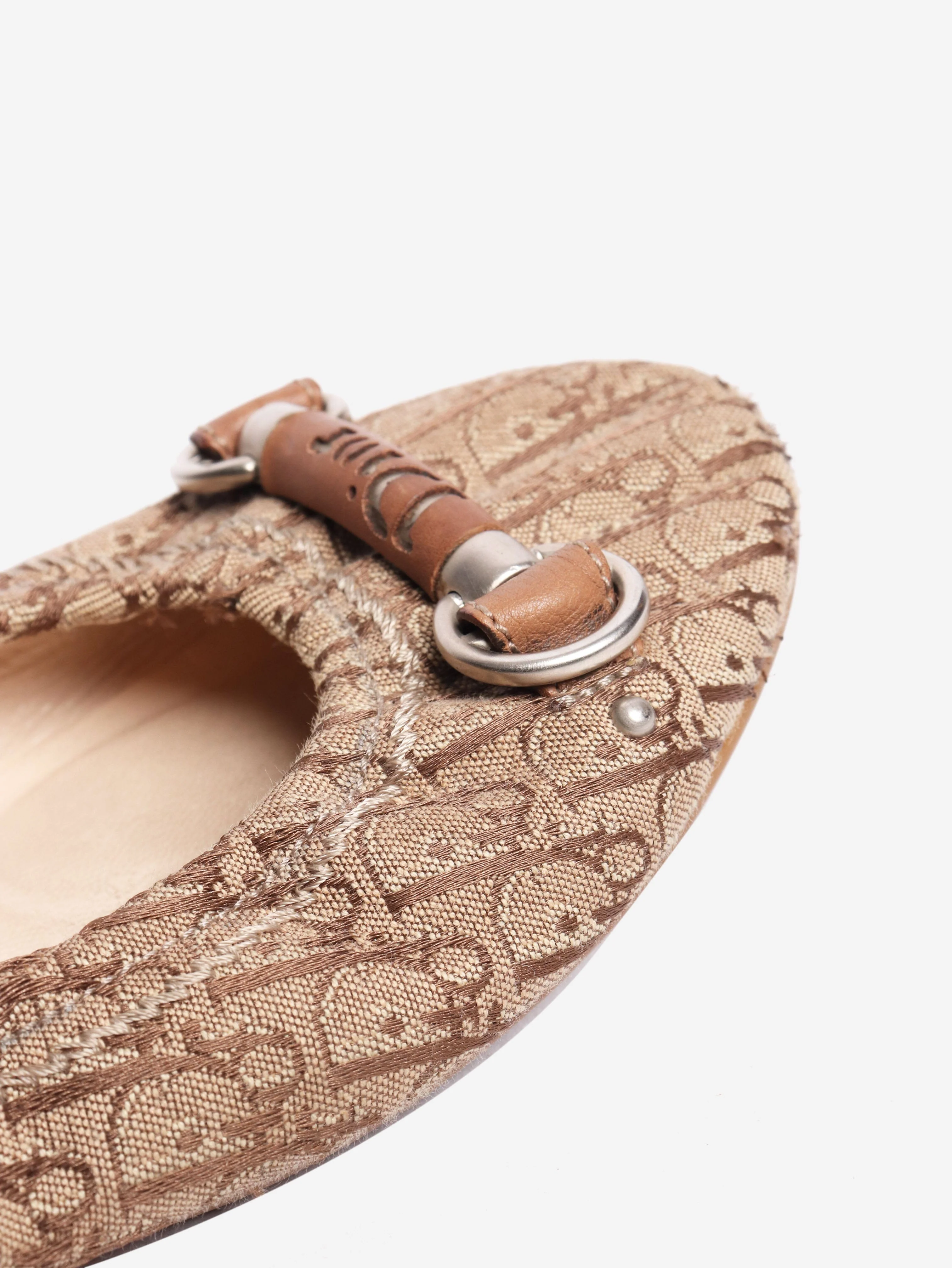 Vintage brown monogram ballet flats - size EU 38 (UK 5) - Image 5