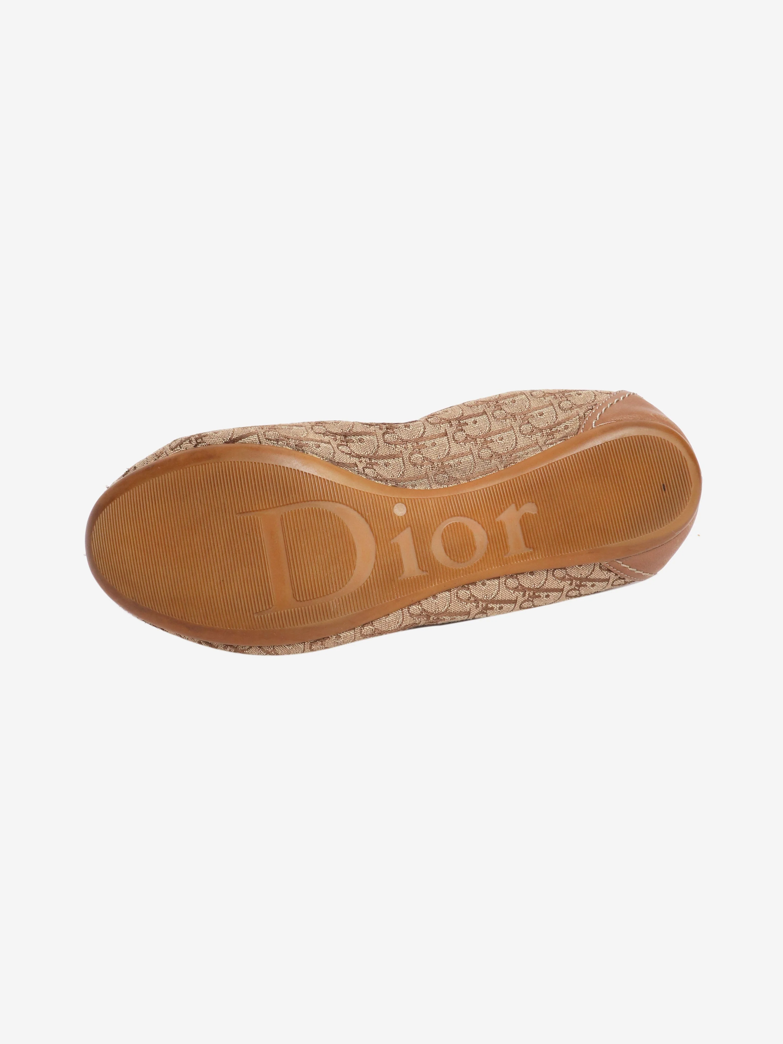 Vintage brown monogram ballet flats - size EU 38 (UK 5) - Image 6
