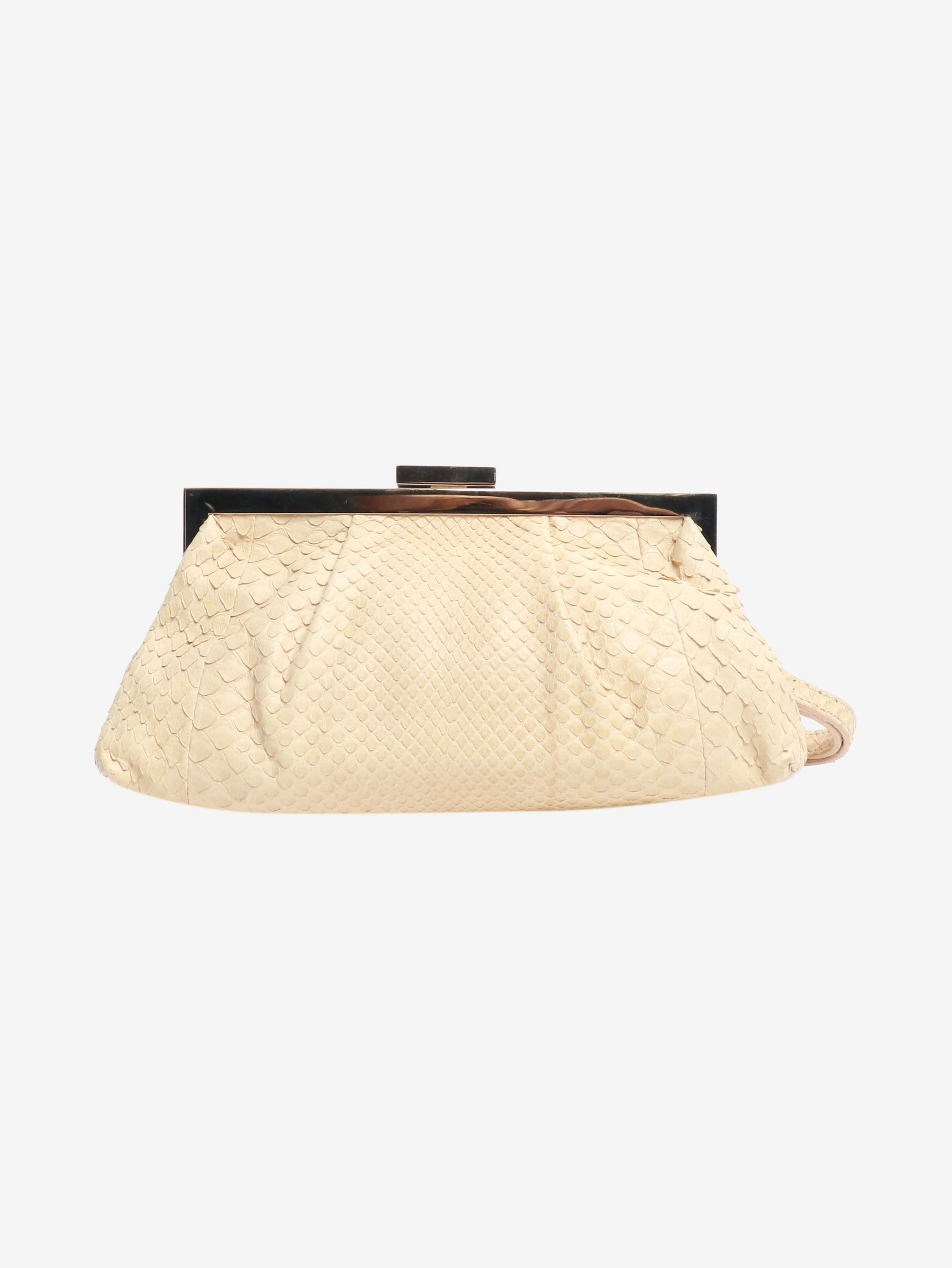 Vintage cream reptile clutch - Image 2