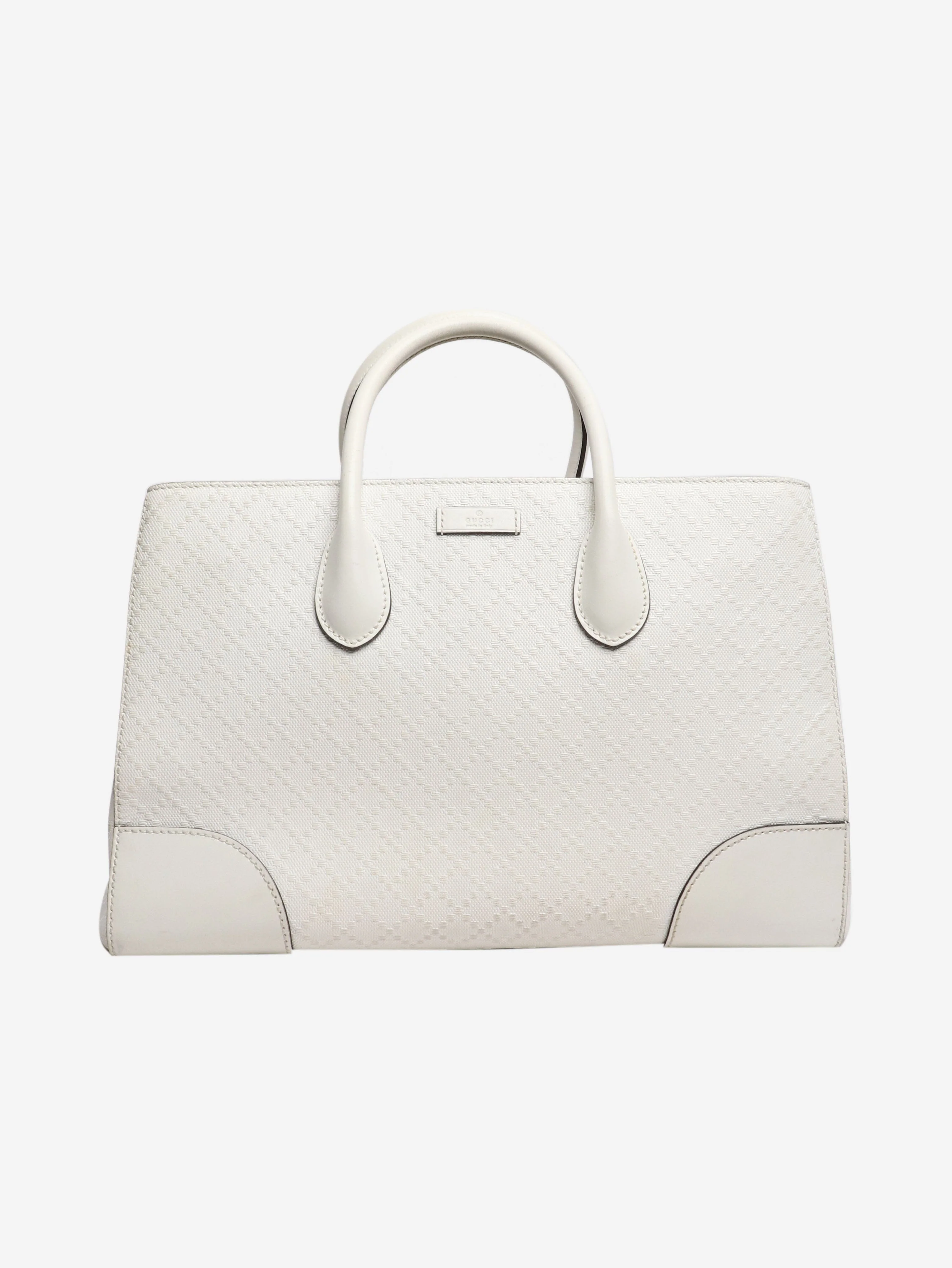 White Diamante Hilary lux tote satchel