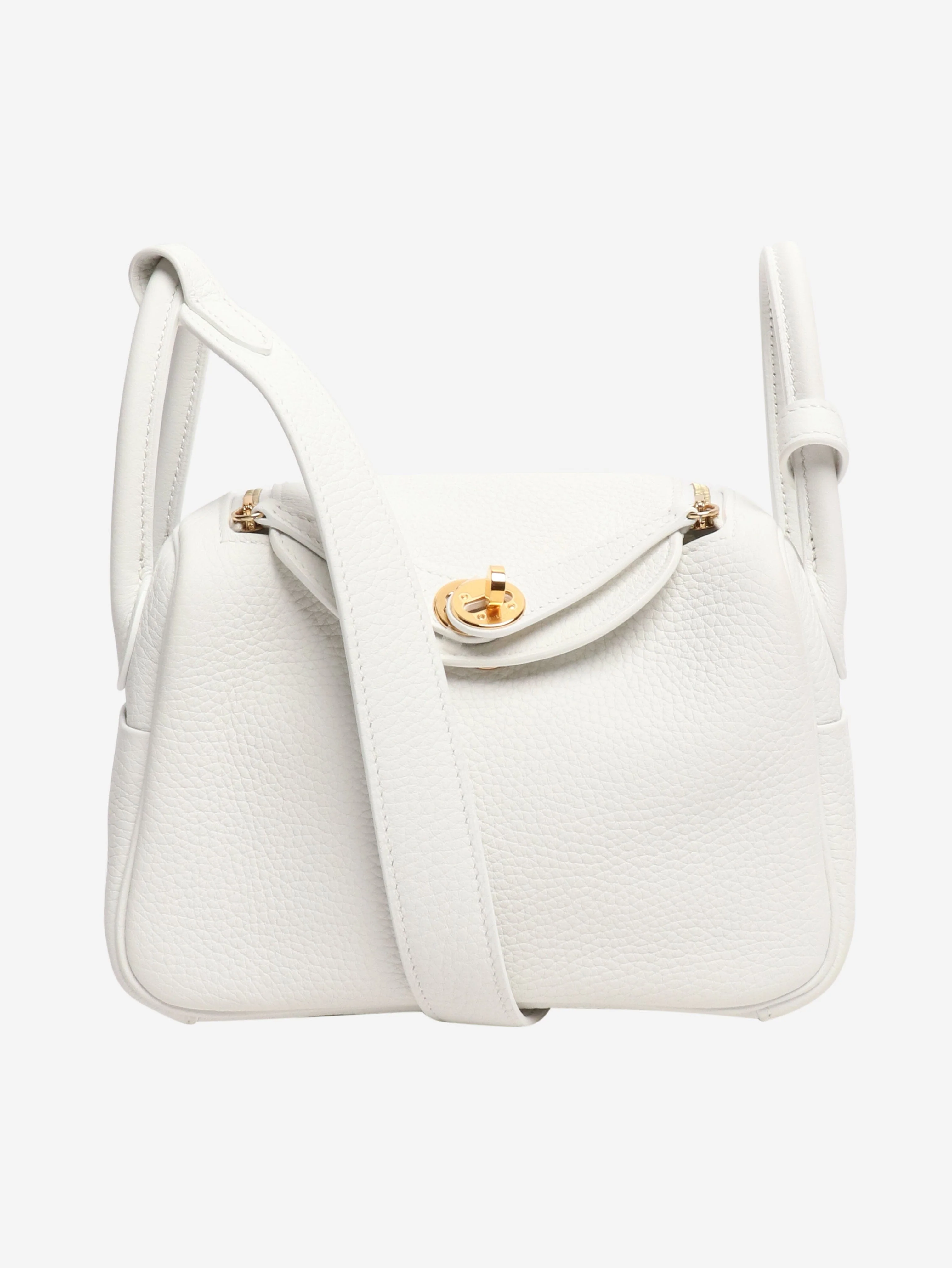 White mini lindy cross-body bag