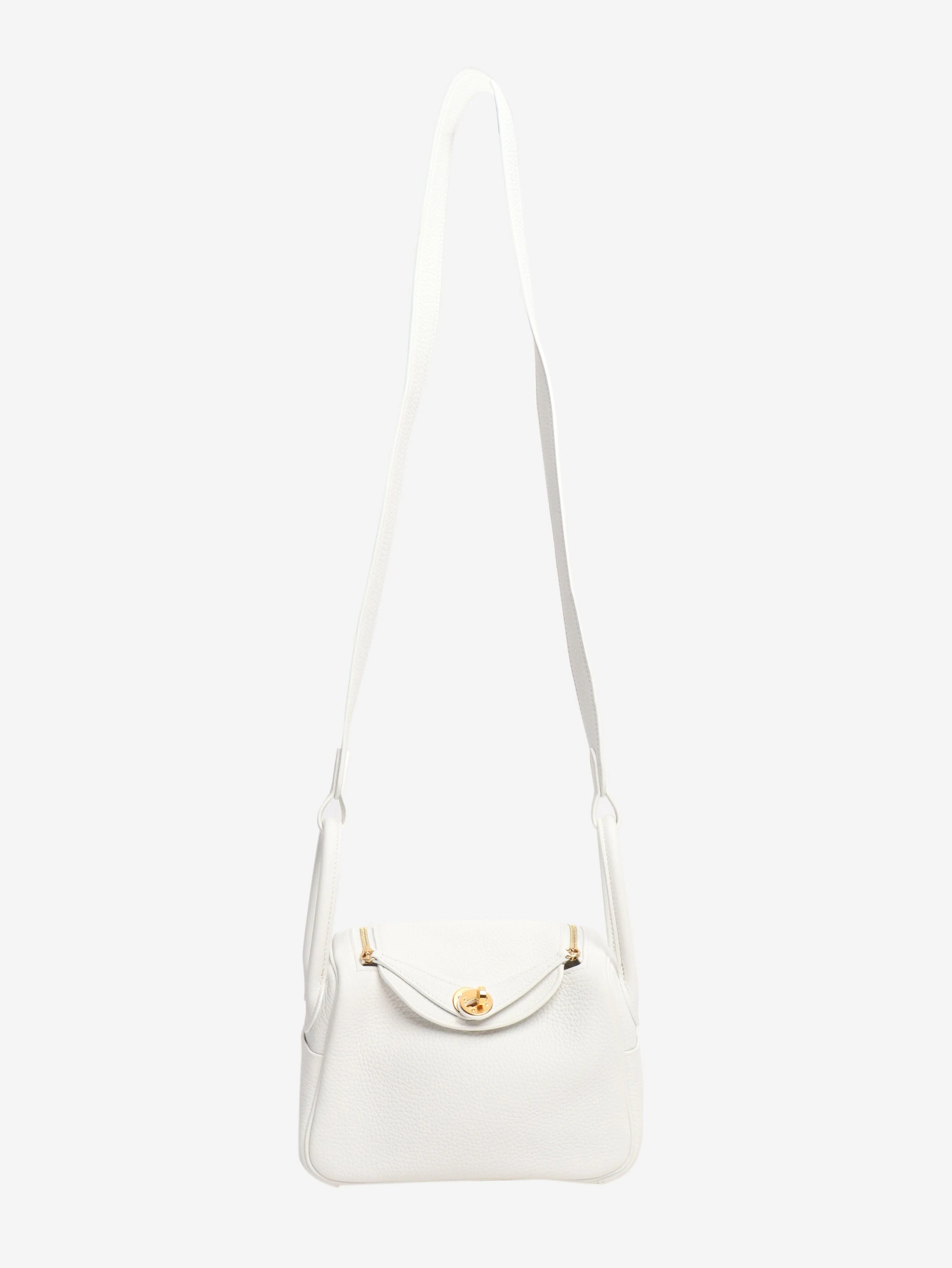 White mini lindy cross-body bag - Image 2