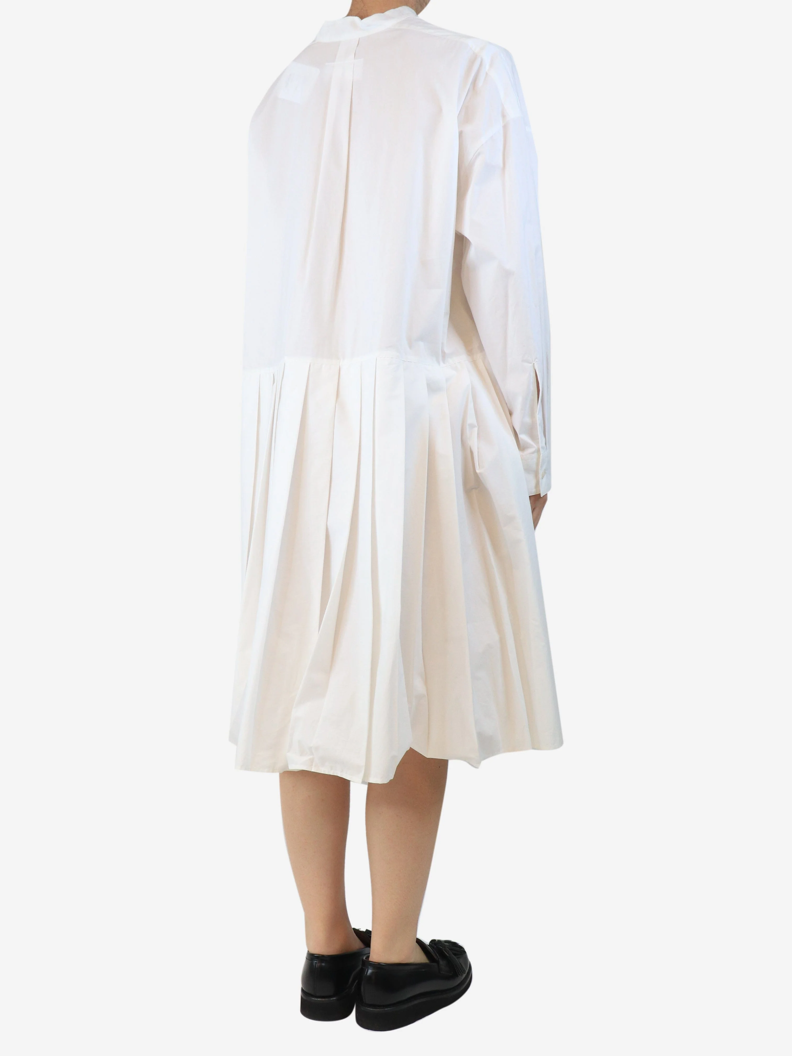White relaxed fit shirt dress - size UK 10 - Image 2