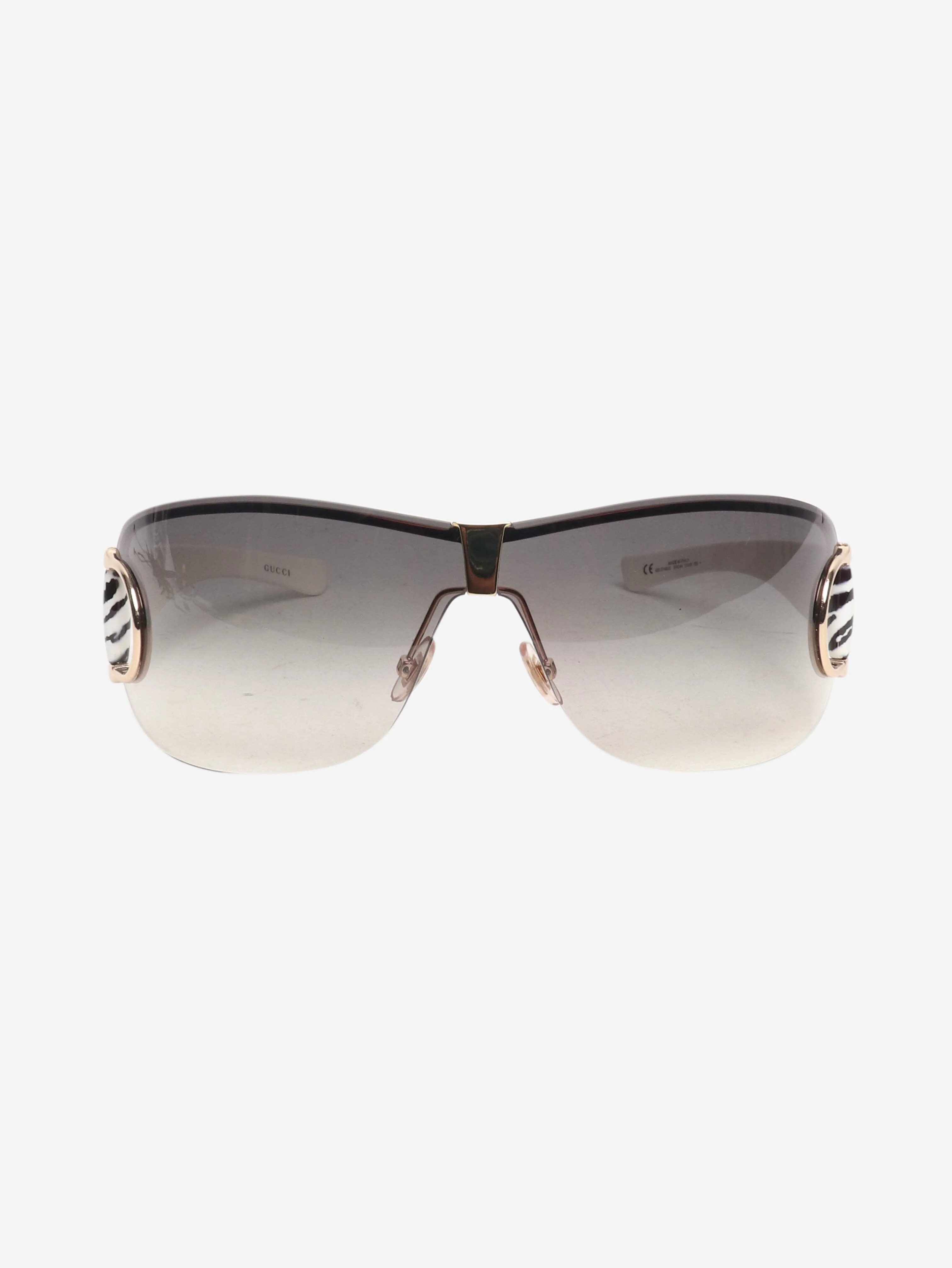 White rimless sunglasses