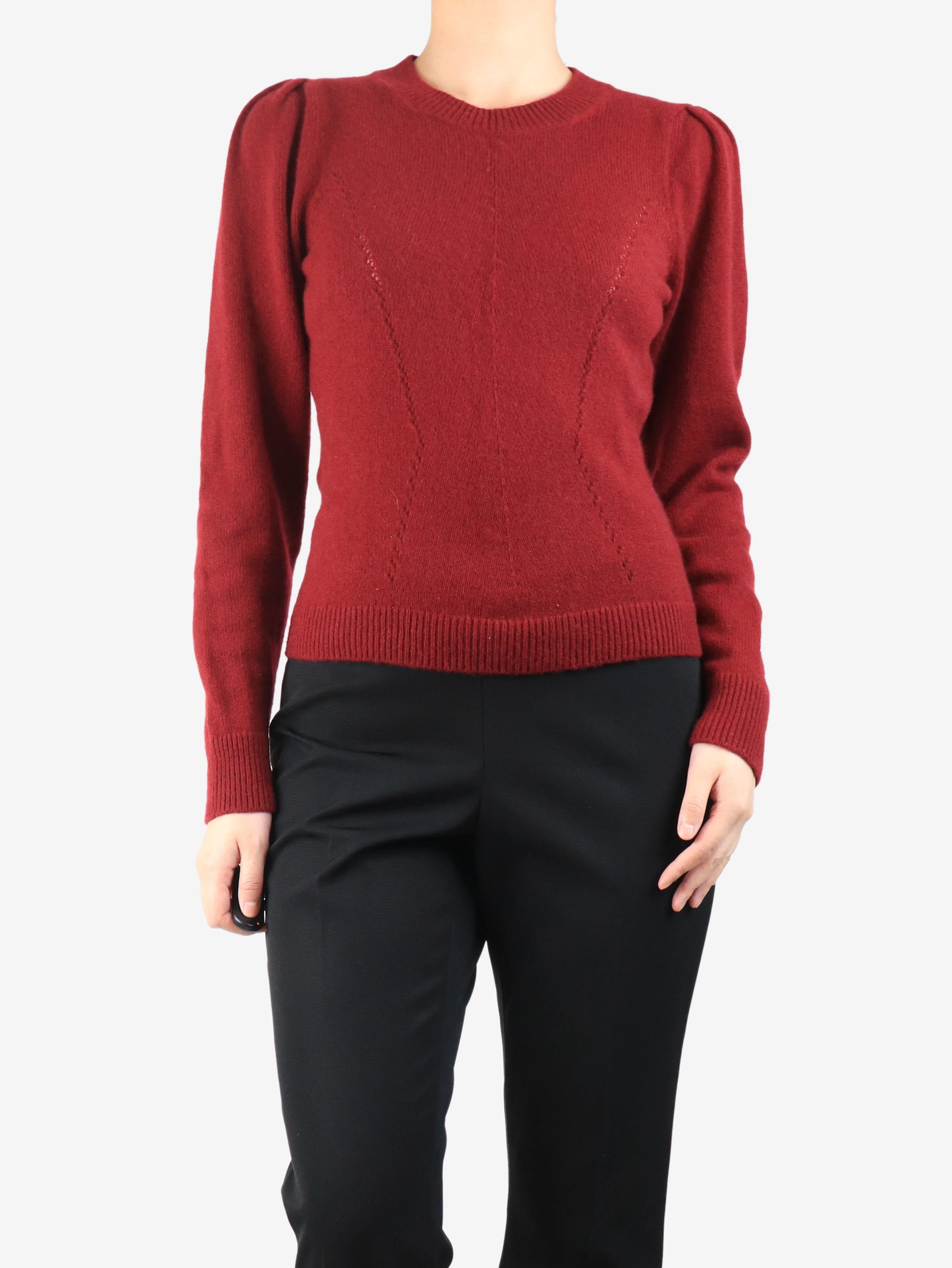 Wine cashmere sweater - size S