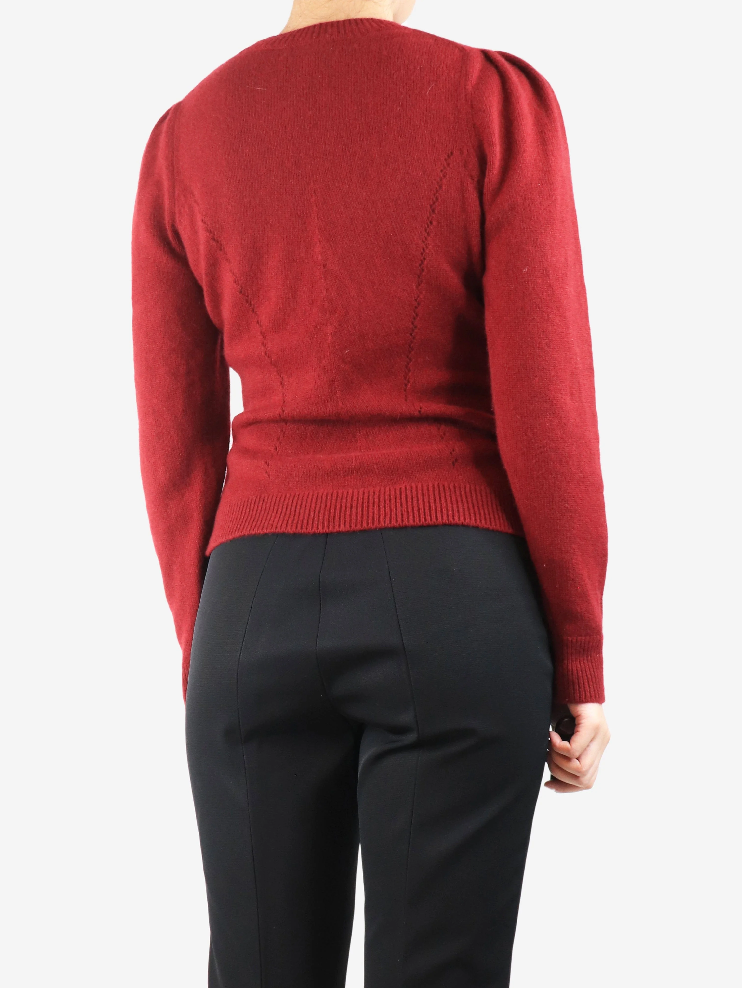 Wine cashmere sweater - size S - Image 2