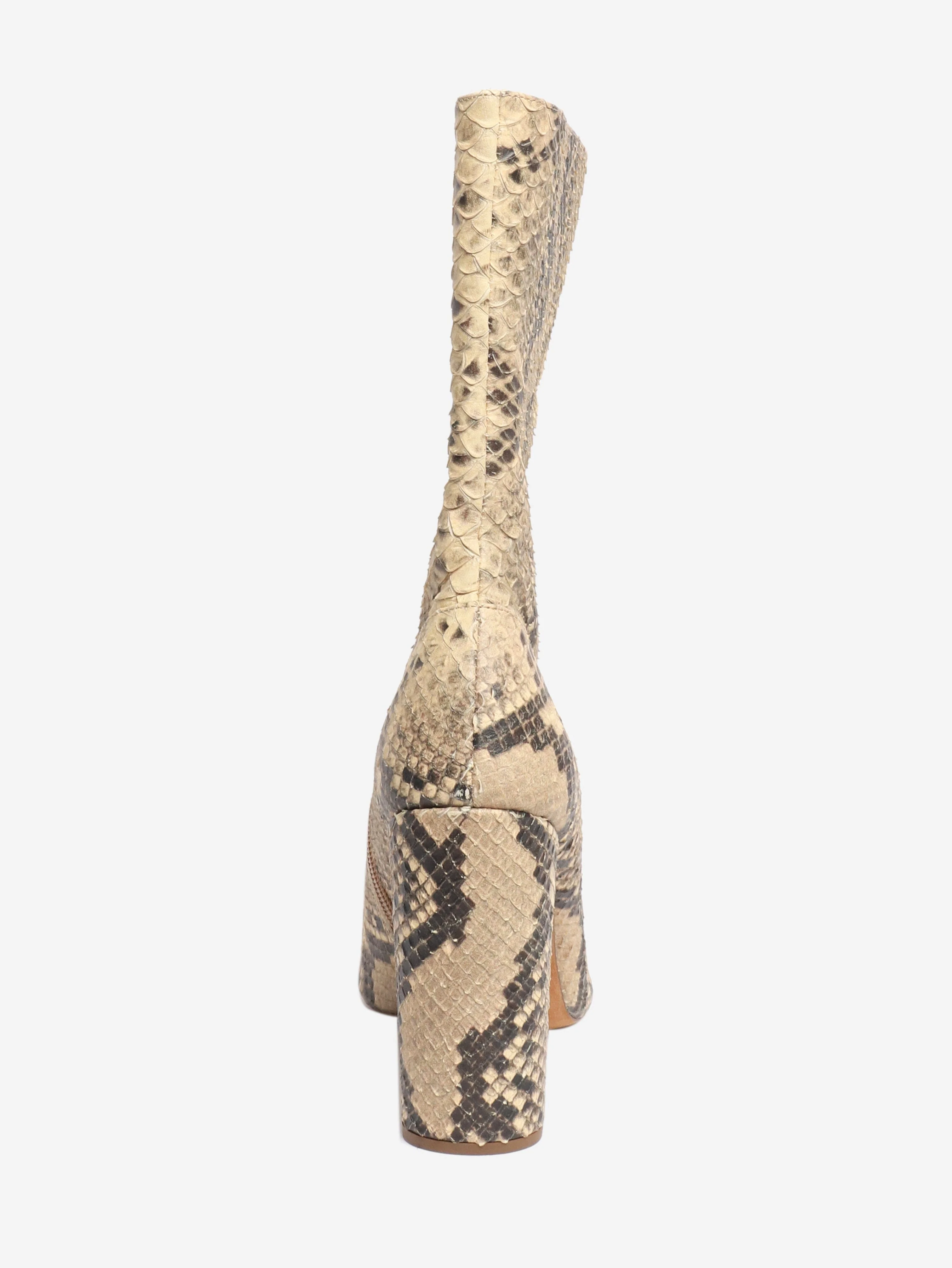 Neutral snakeskin boots - size EU 40 - Image 3