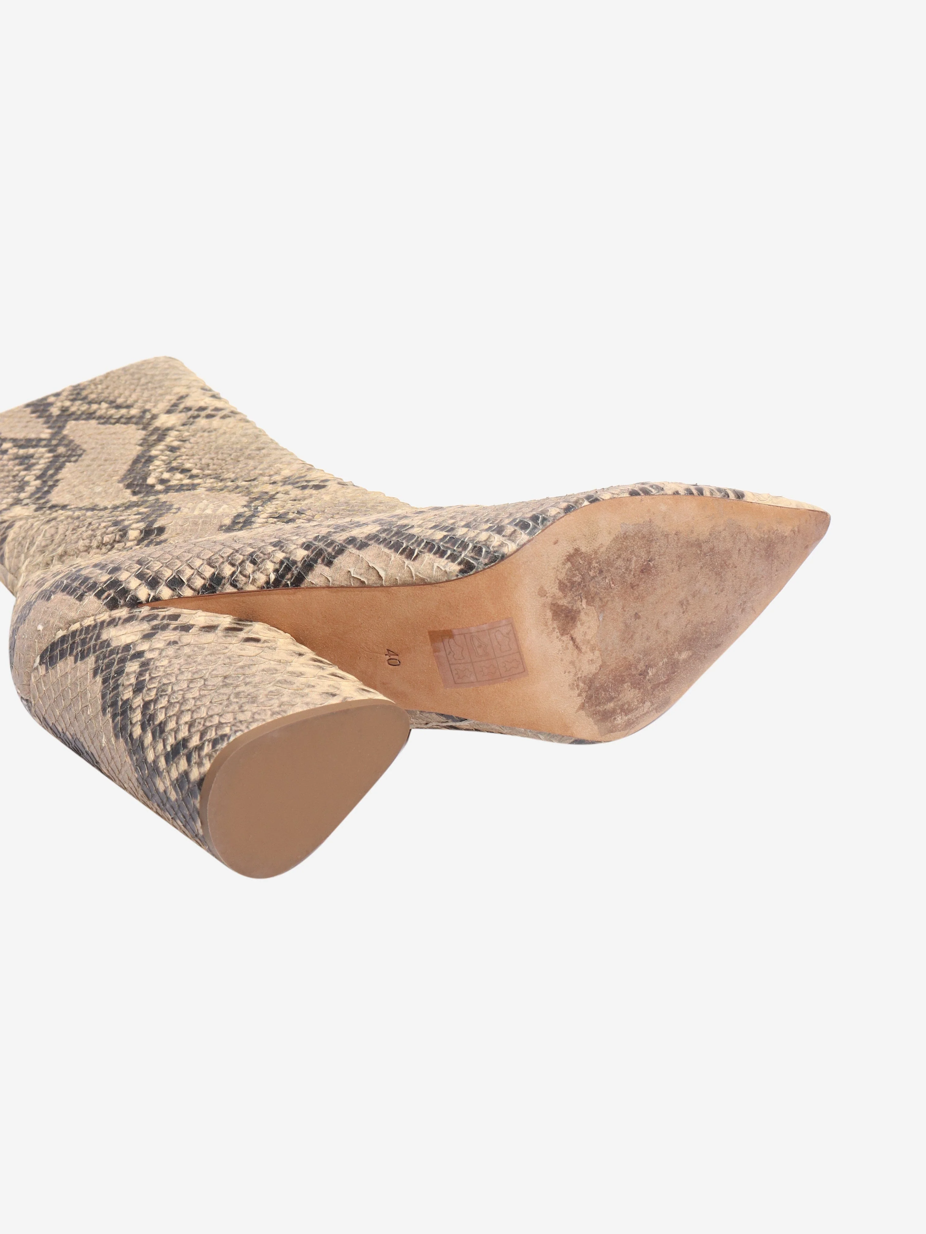 Neutral snakeskin boots - size EU 40 - Image 4