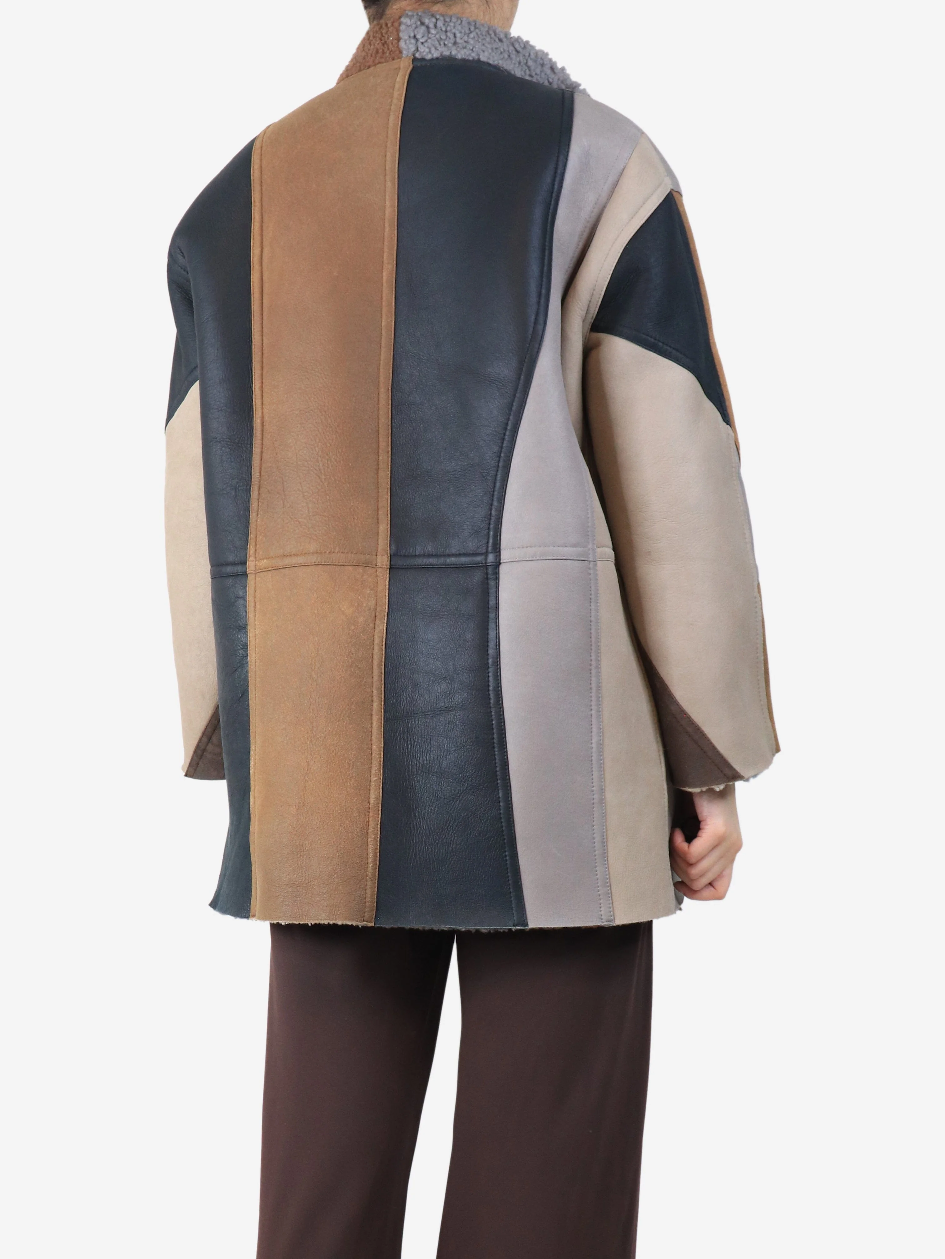 Brown reversible sherpa coat - size S - Image 2