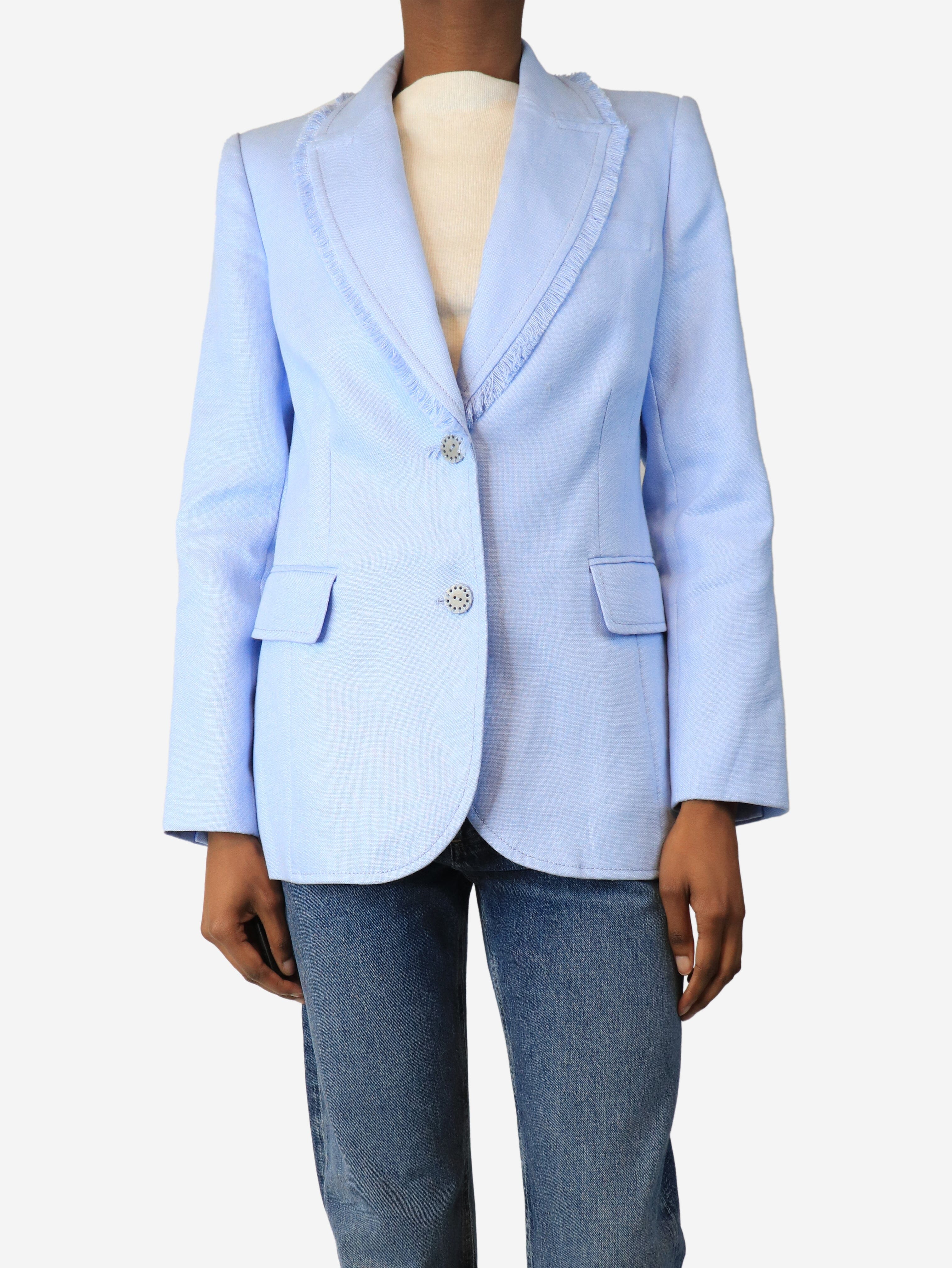 Blue linen Tama jacket - size UK 8