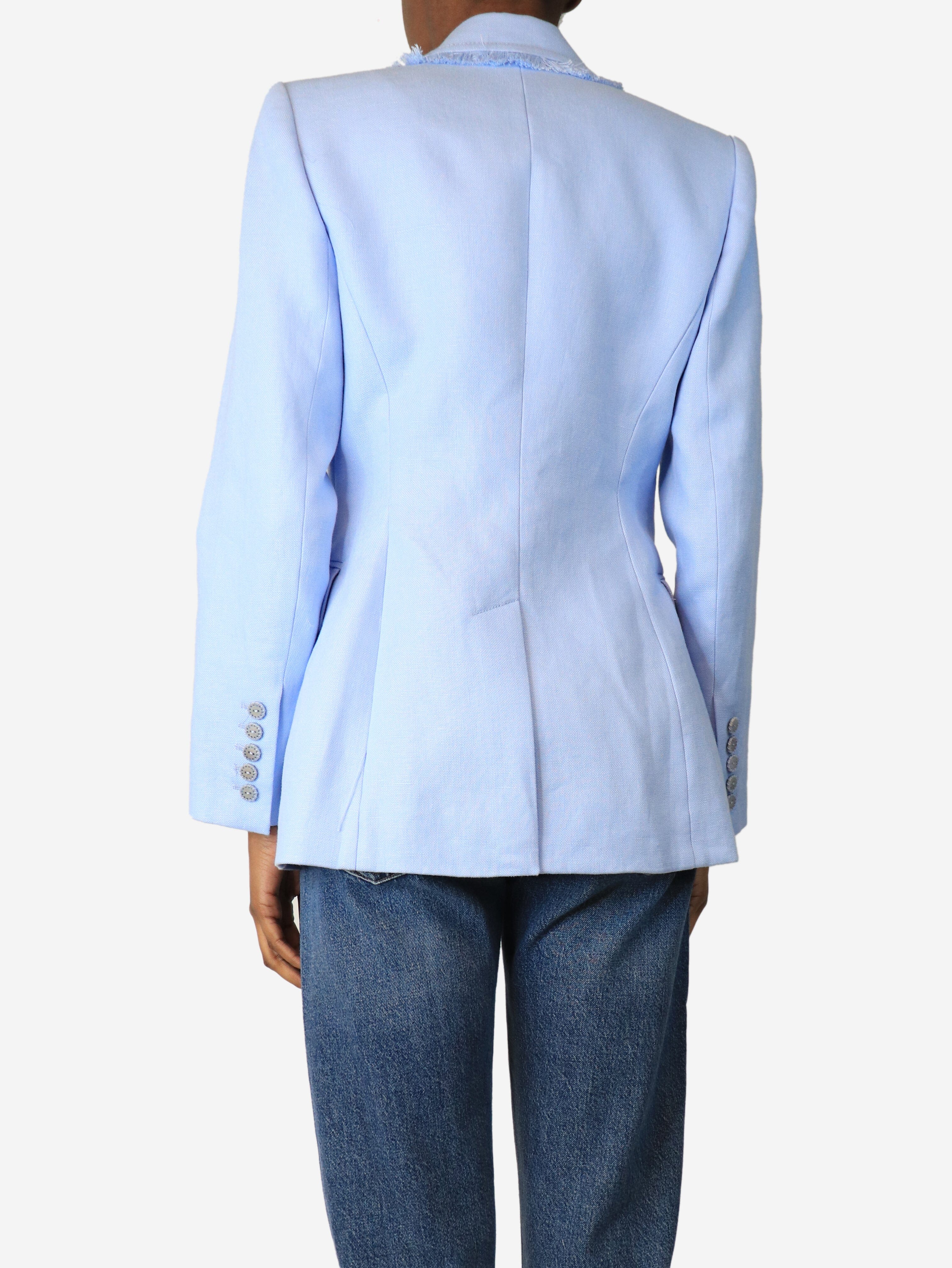 Blue linen Tama jacket - size UK 8 - Image 2